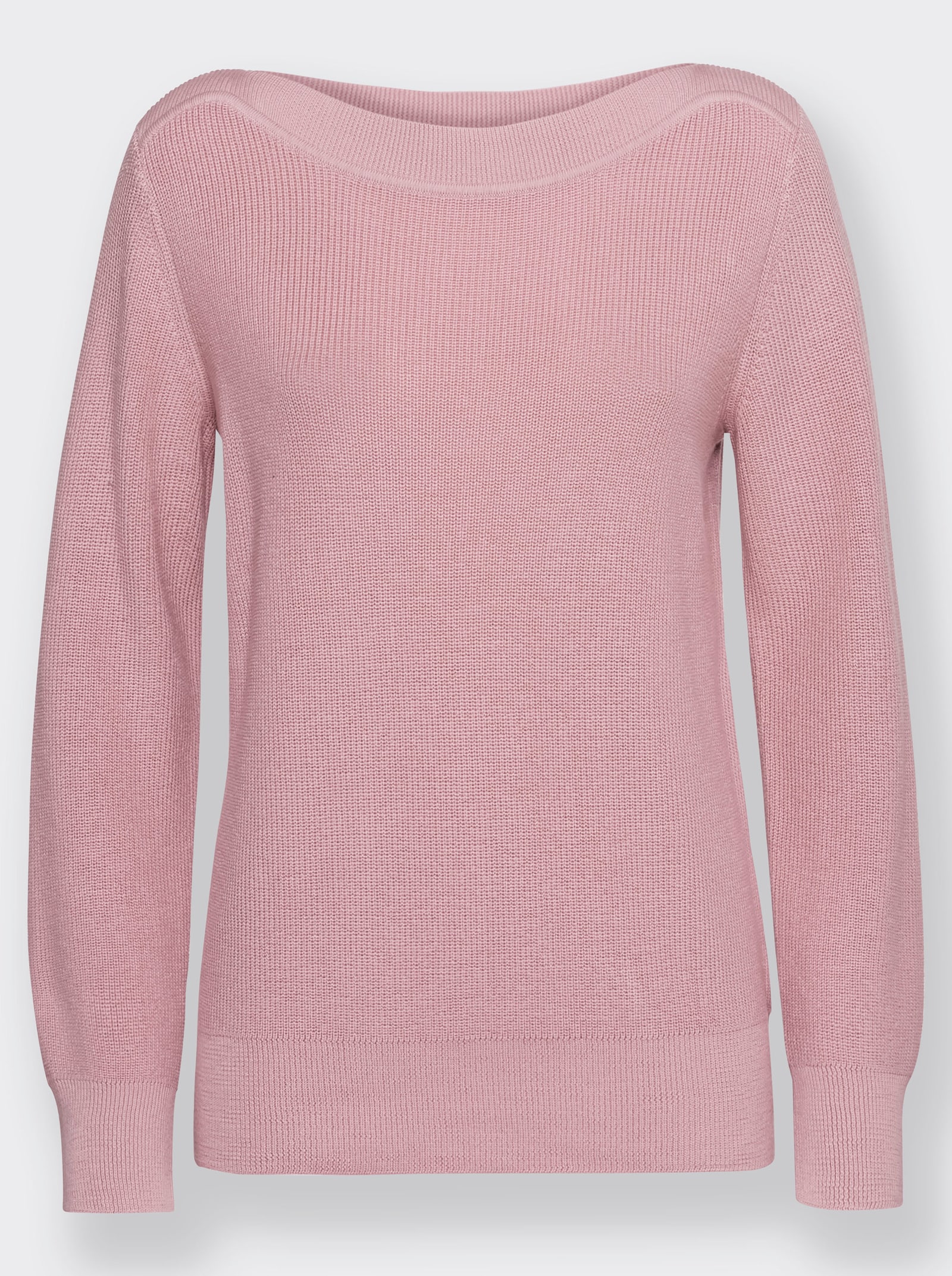 Gebreide pullover in riblook - hortensia