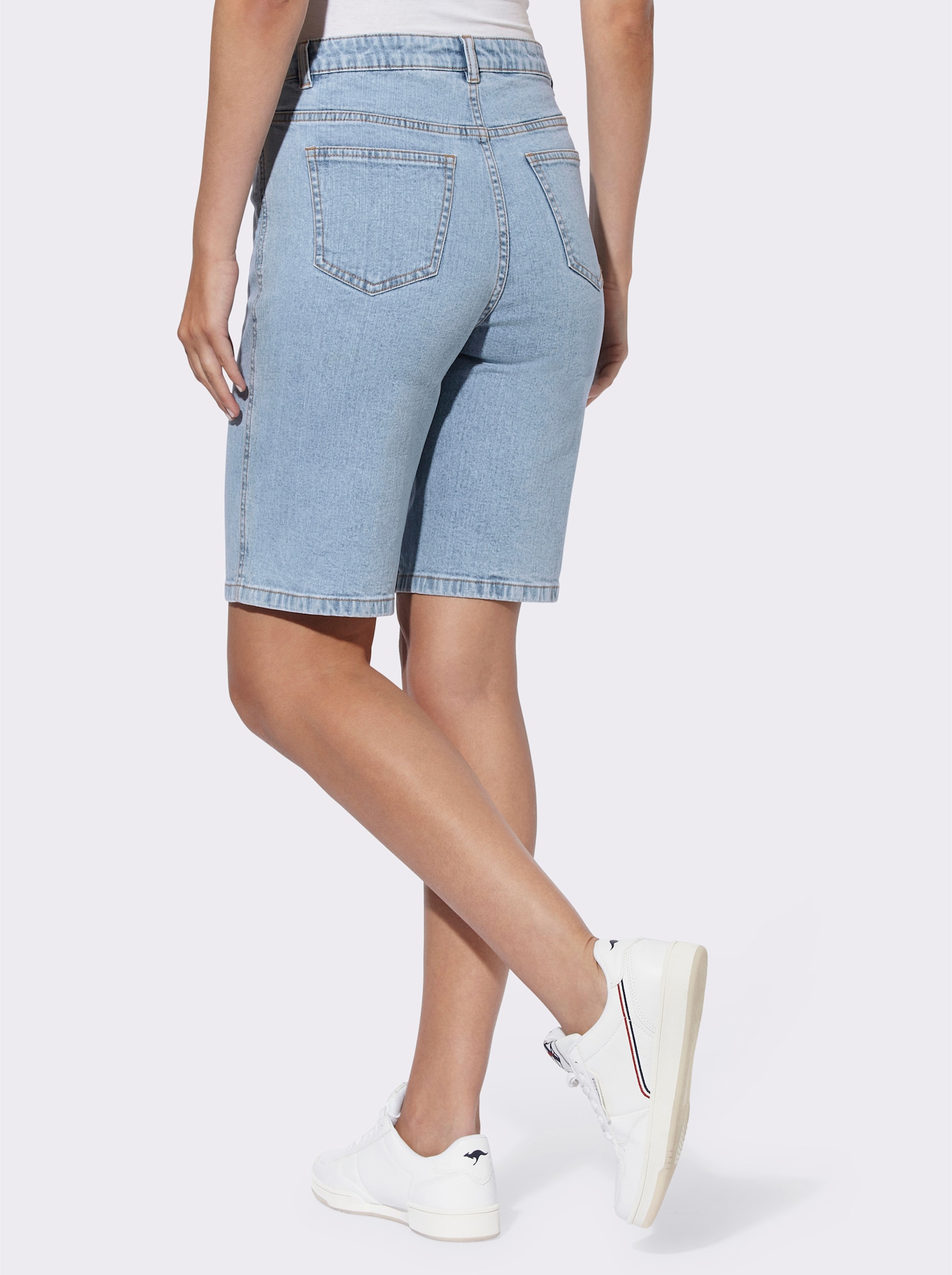 heine Jeansshort in 5-pocketsmodel - blue-bleached