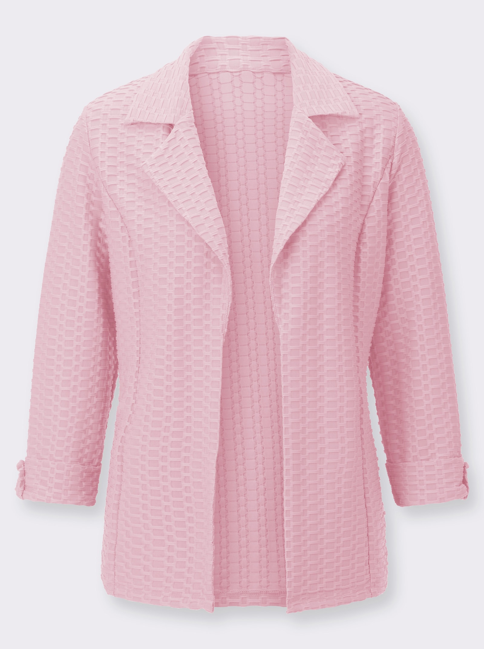 Shirtjacke in pflegeleichter Struktur-Qualität - rosé