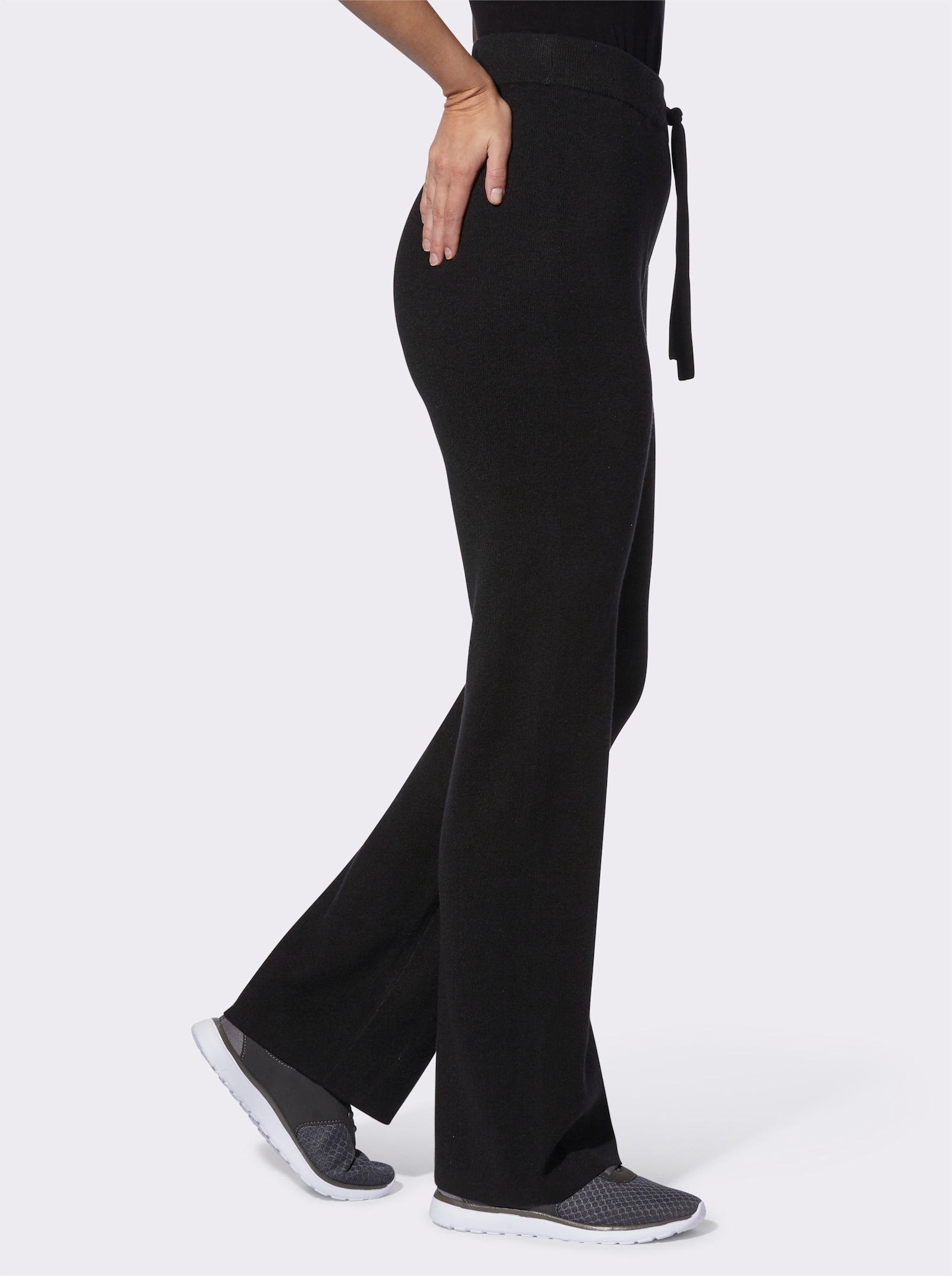 heine Strickhose mit leicht ausgestelltem Bein - schwarz