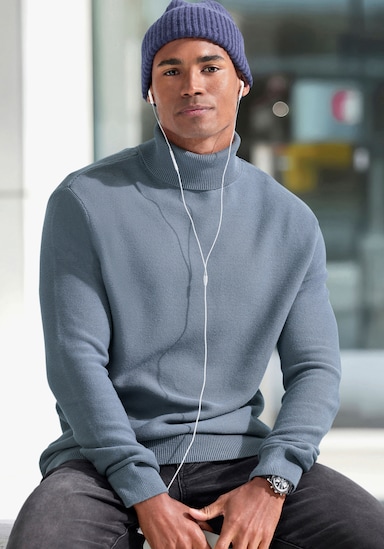 H.I.S Rollkragenpullover - blau