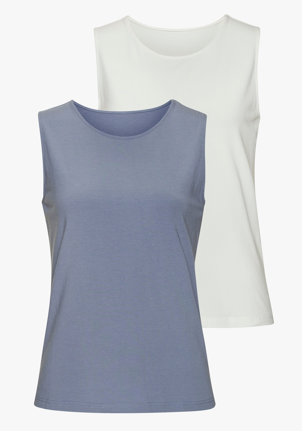 LASCANA Tanktop - hellblau, creme