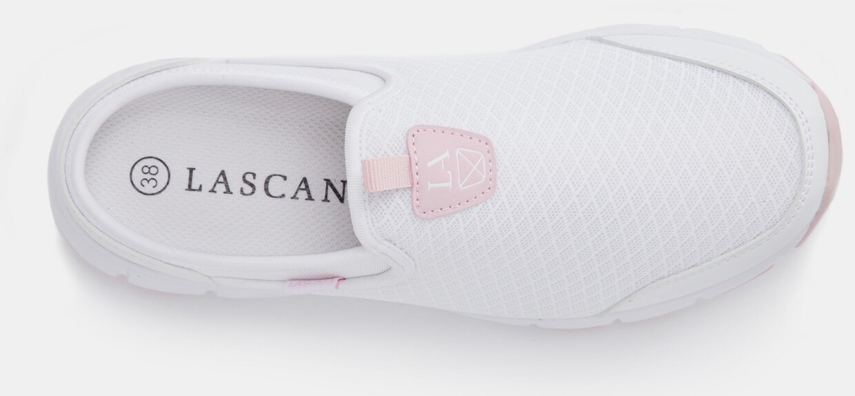 LASCANA Slip-On Sneaker - weiß/rose