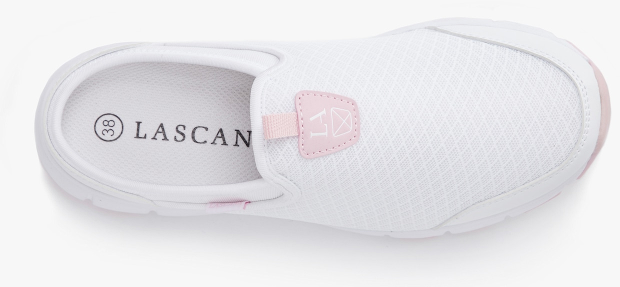 LASCANA Slip-On Sneaker - weiss/rose