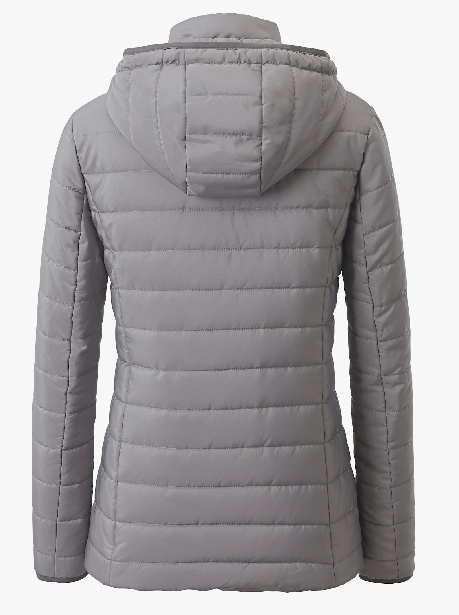 Steppjacke mit kontrastfarbenen Akzenten - grau