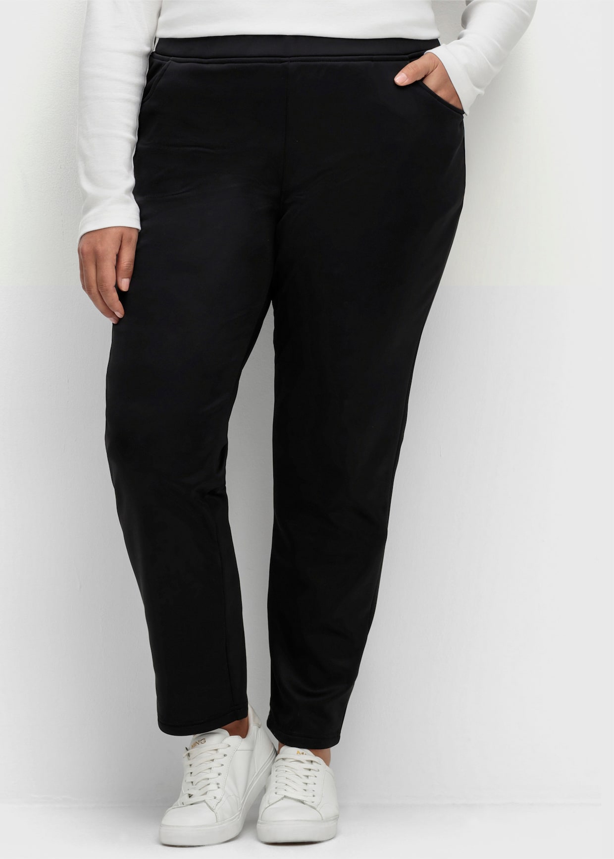 Schlupfhose mit wärmender Fleece-Innenseite - schwarz