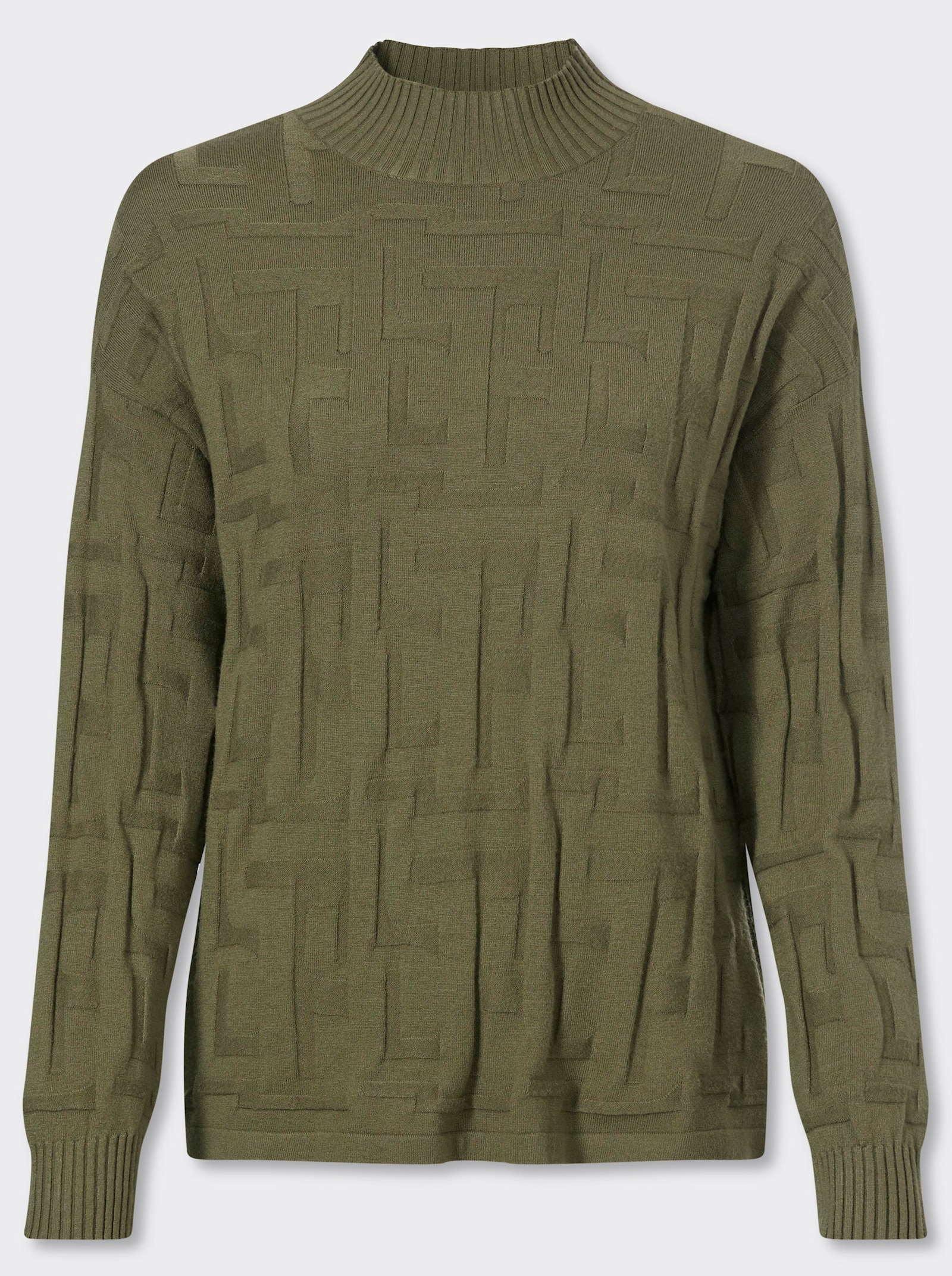 heine Jacquardpullover - oliv