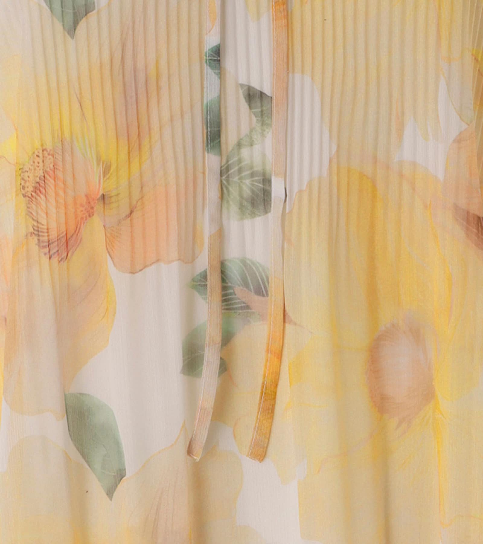 Aniston PLUS Sommerkleid - weiß-gelb-olive