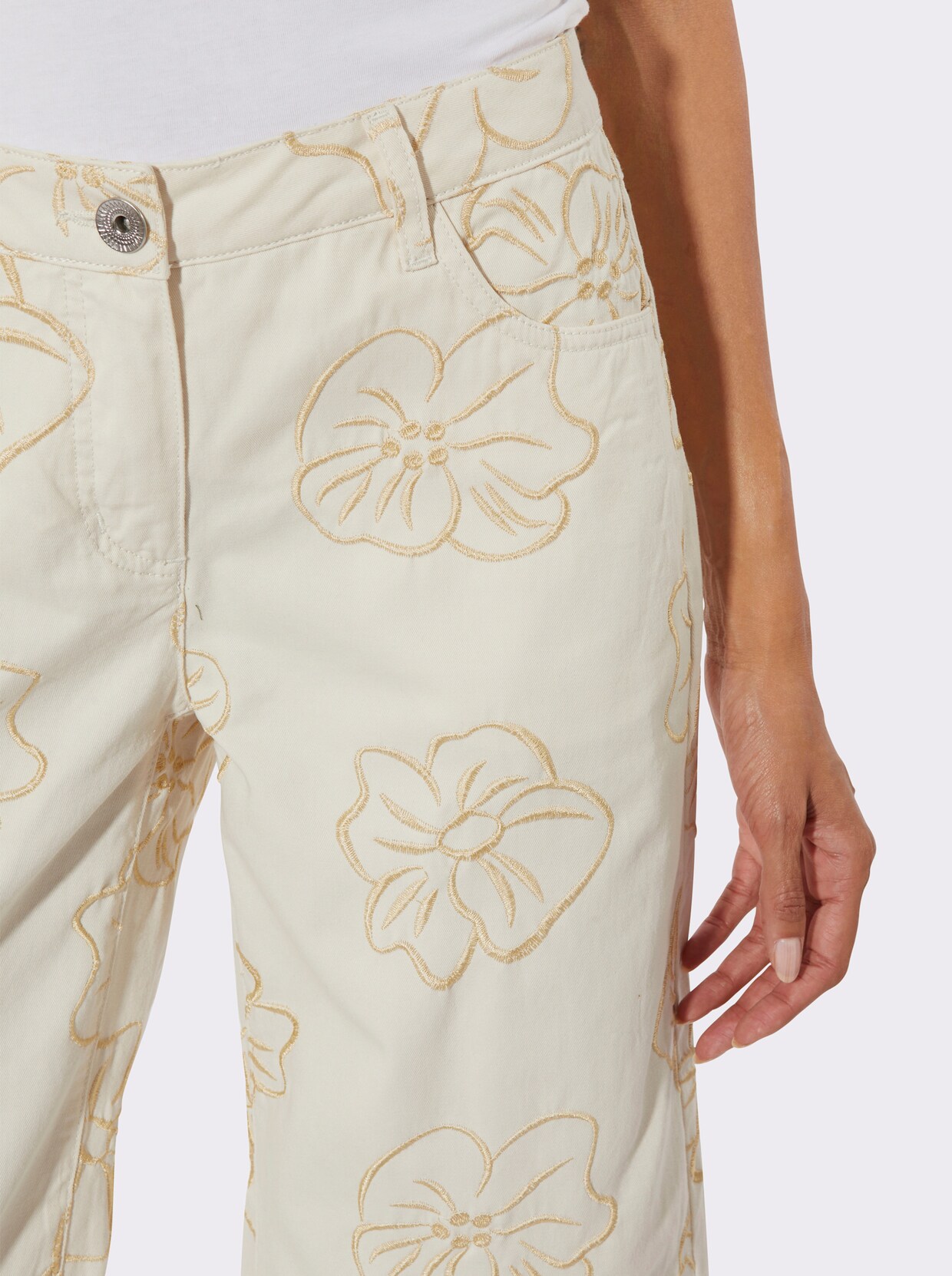 7/8-Jeans - champagner-vanille