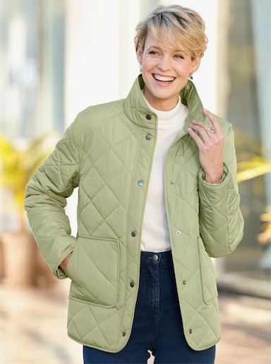 Steppjacke mit Stehkragen - schilf