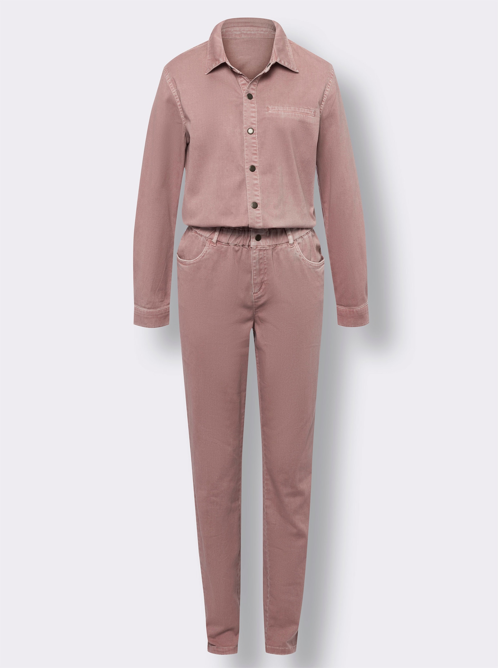 heine Jumpsuit mit Druckknopfleiste - hortensie