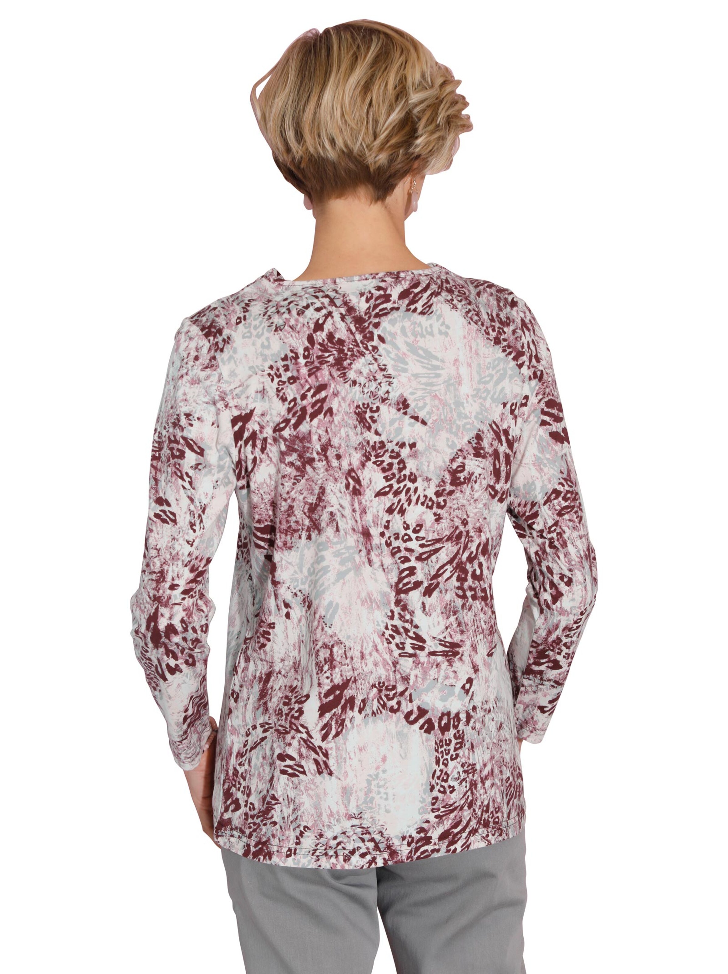 Shirt - rosé-grau-bedruckt