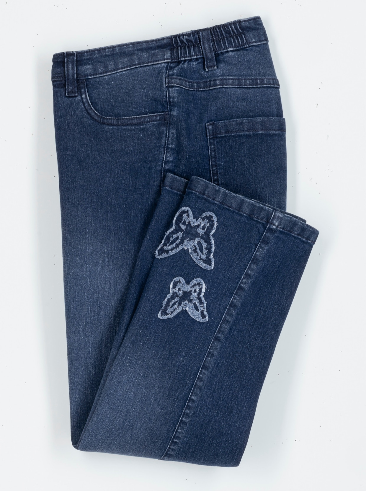 3/4-Jeans - blue-stone-washed
