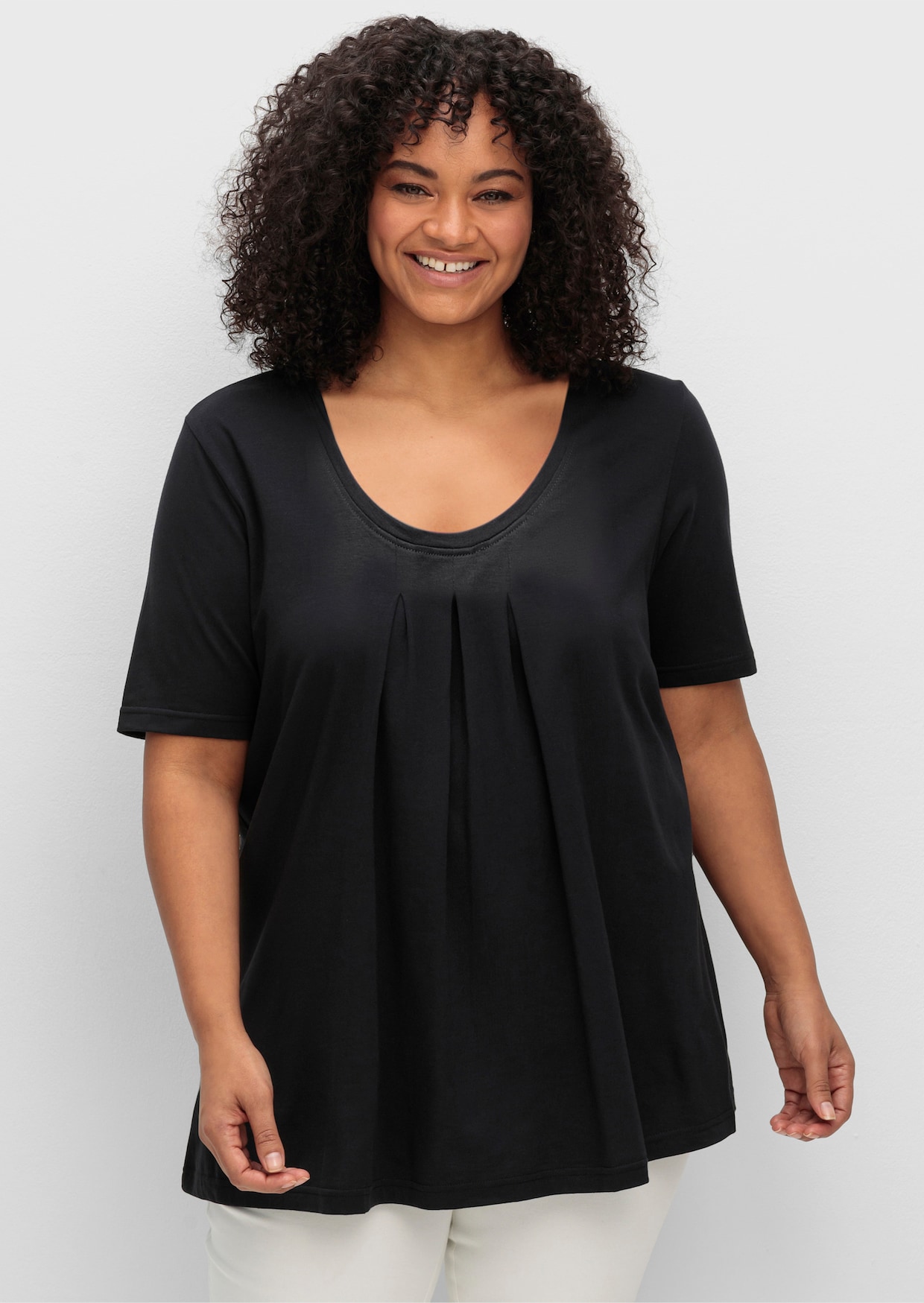 sheego T-shirt - zwart