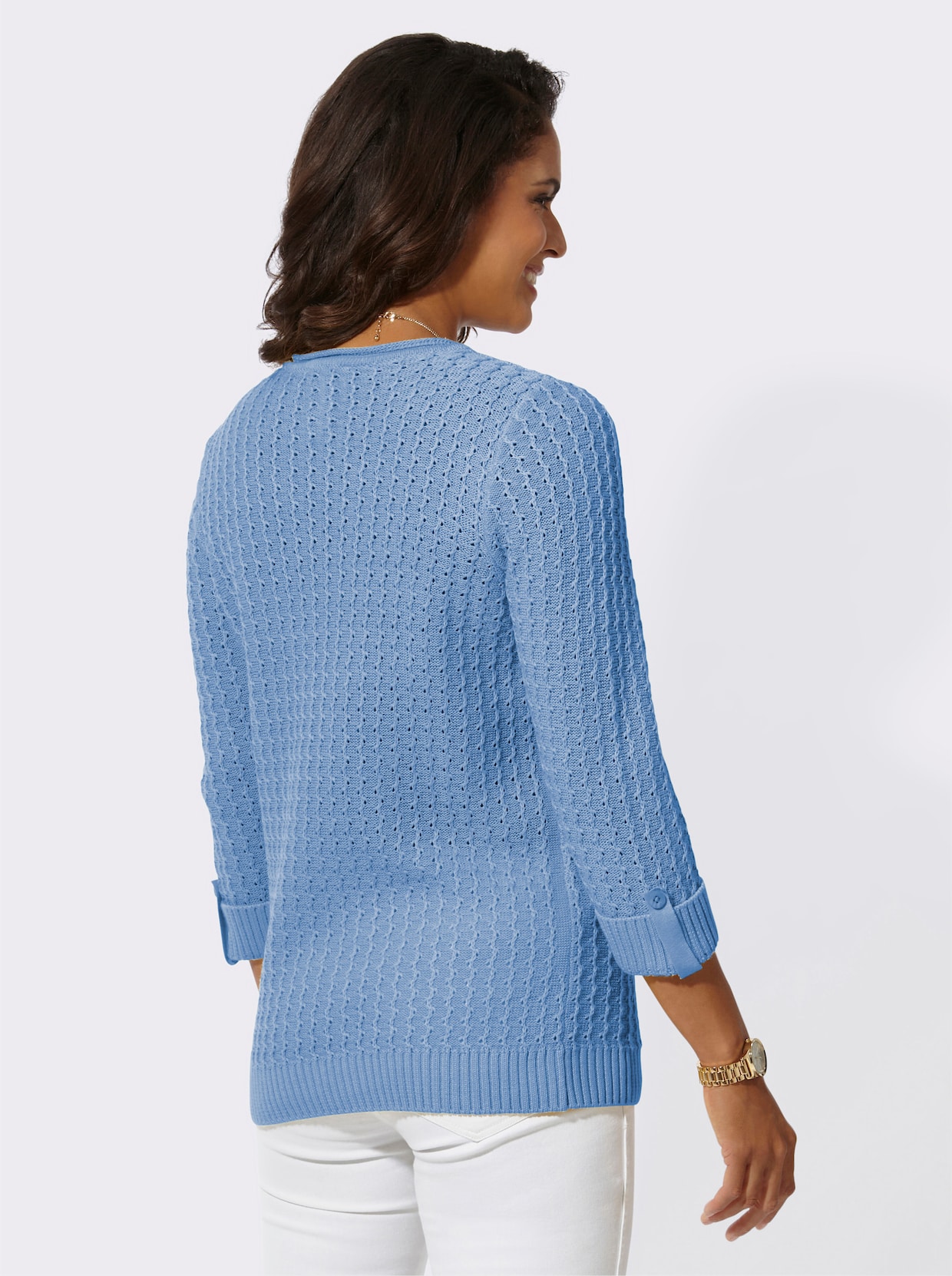 3/4 Arm-Pullover - himmelblau