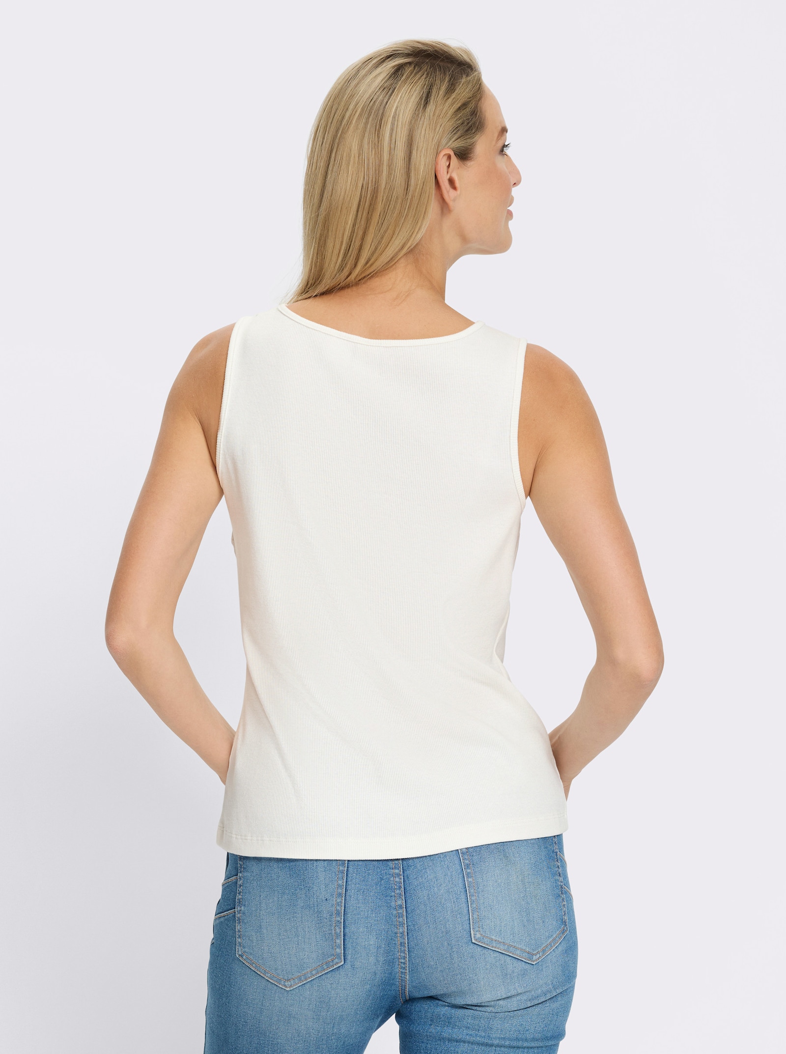 heine Shirttop In riblook - ecru