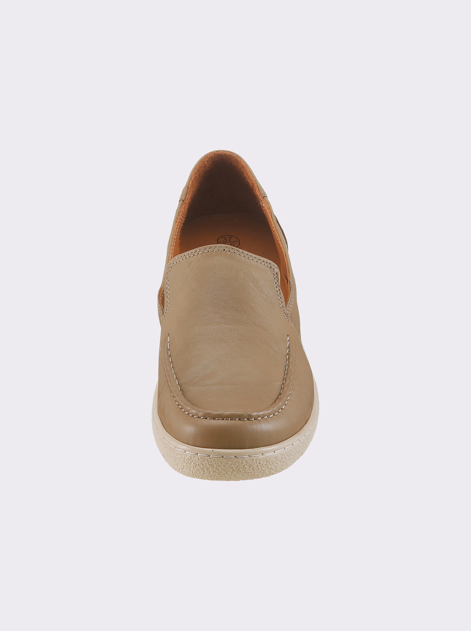 Loretta Slipper aus Leder, weich gepolstert - beige