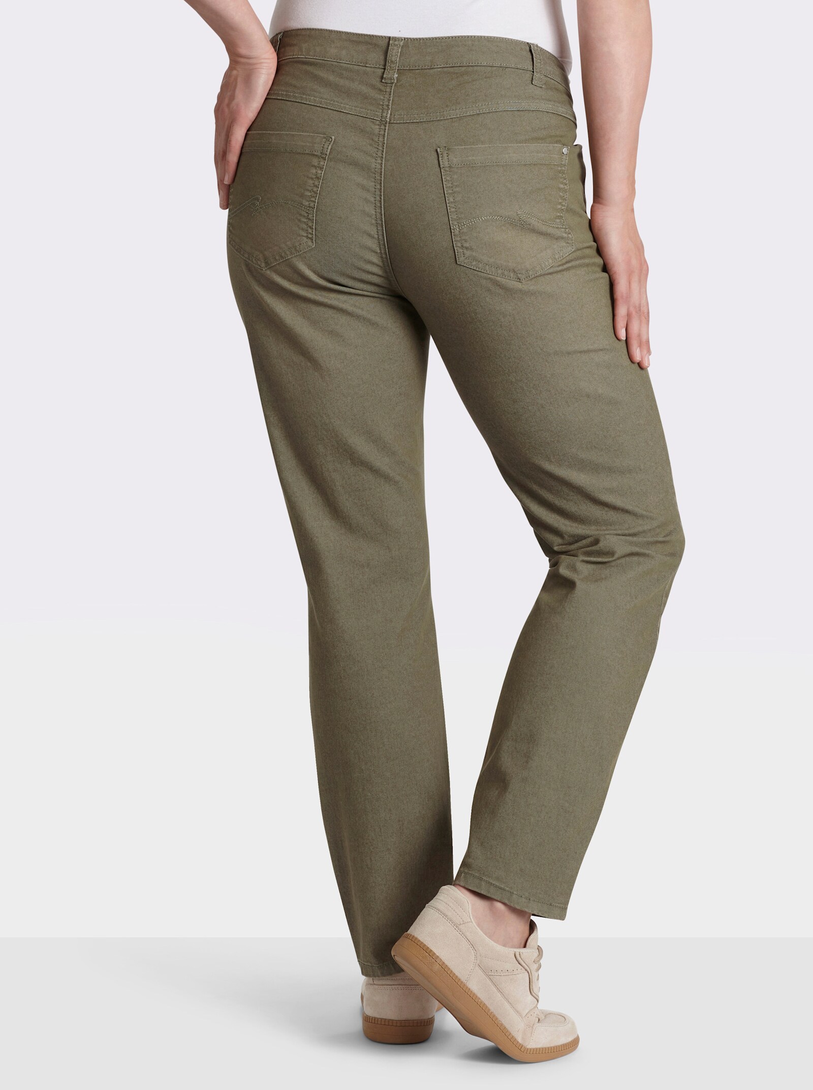 Jeans in Baumwoll-Stretch-Qualität - khaki