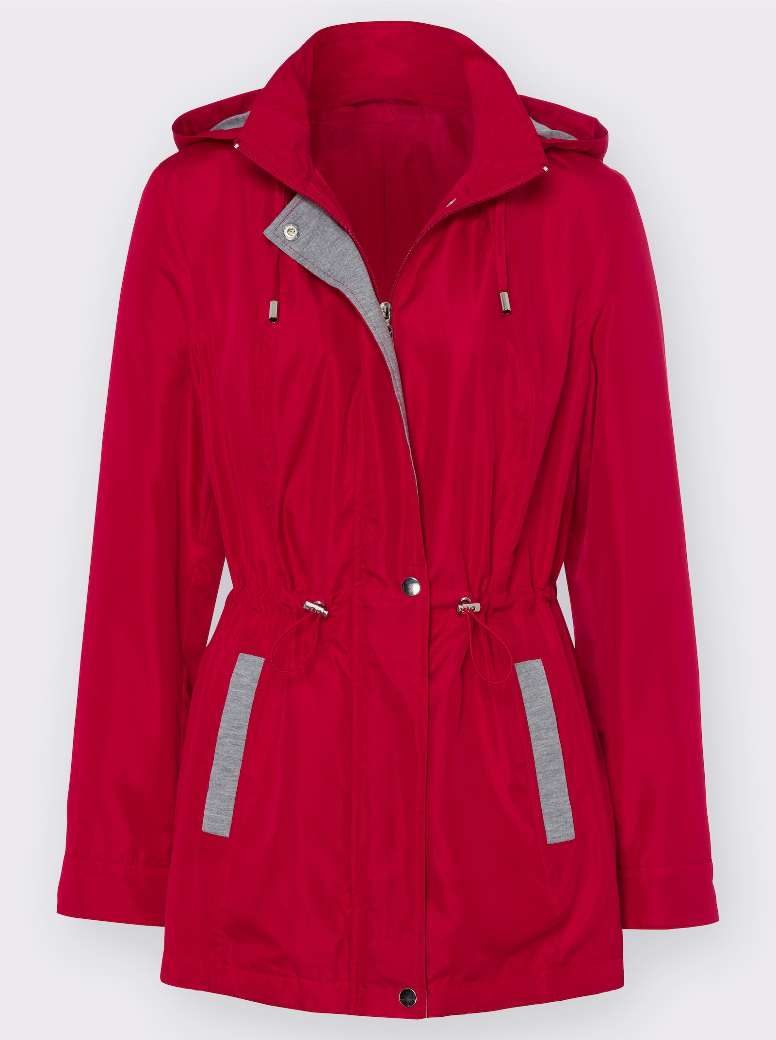 Mikina s tunýlkem v pase - červená