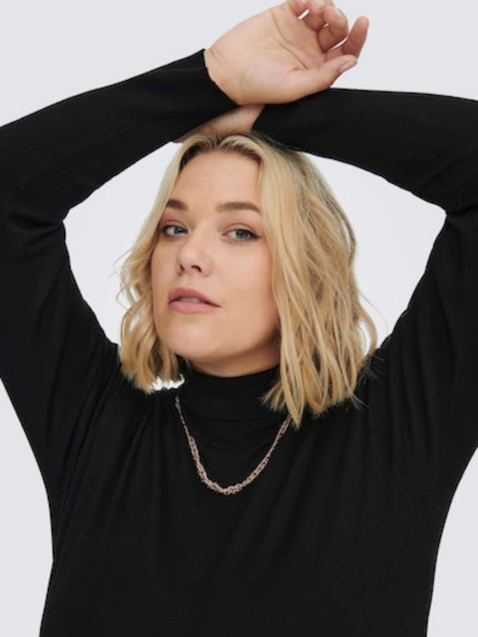 ONLY CARMAKOMA Rollkragenpullover - black