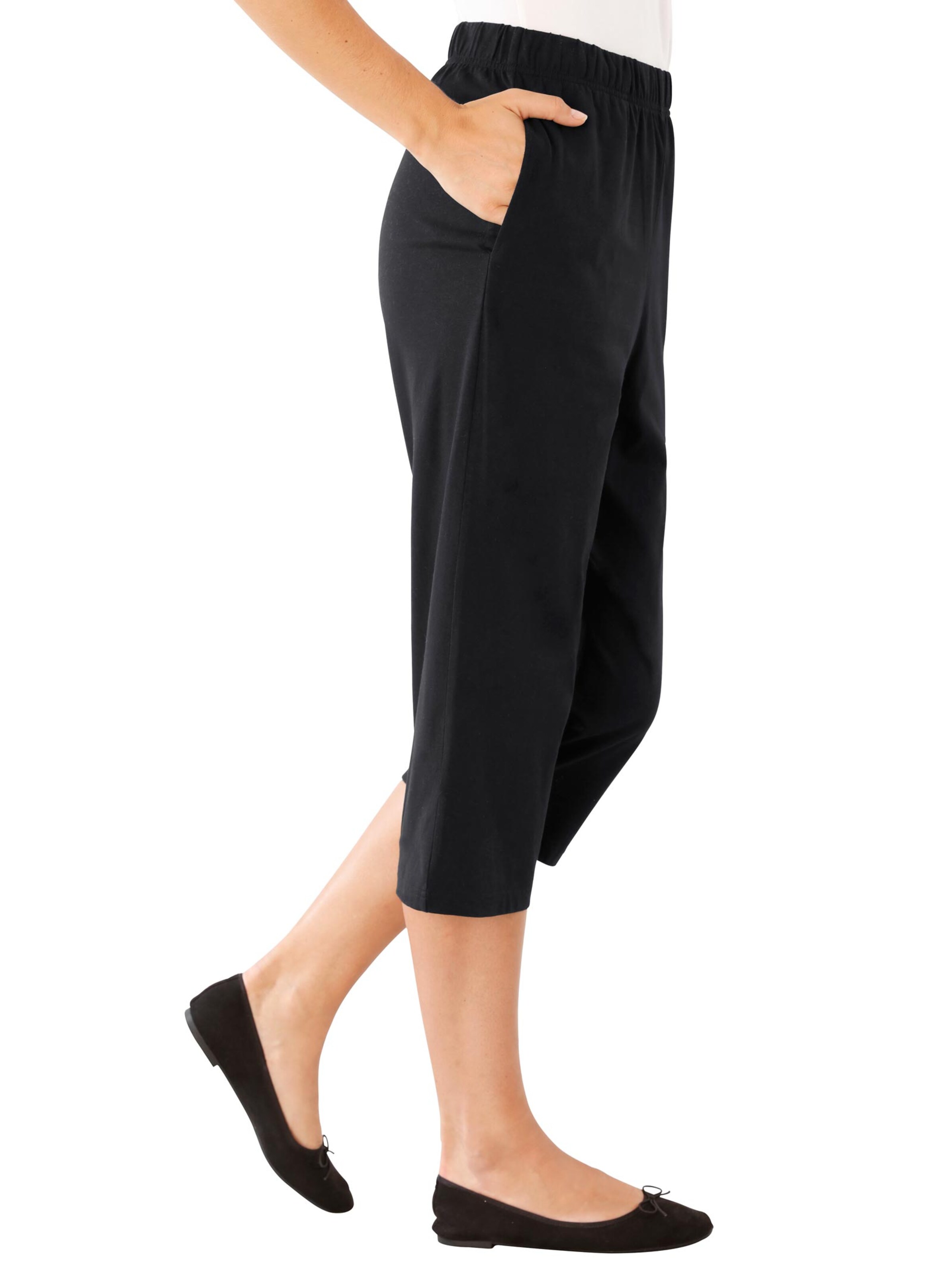 Capri-Freizeithose - schwarz