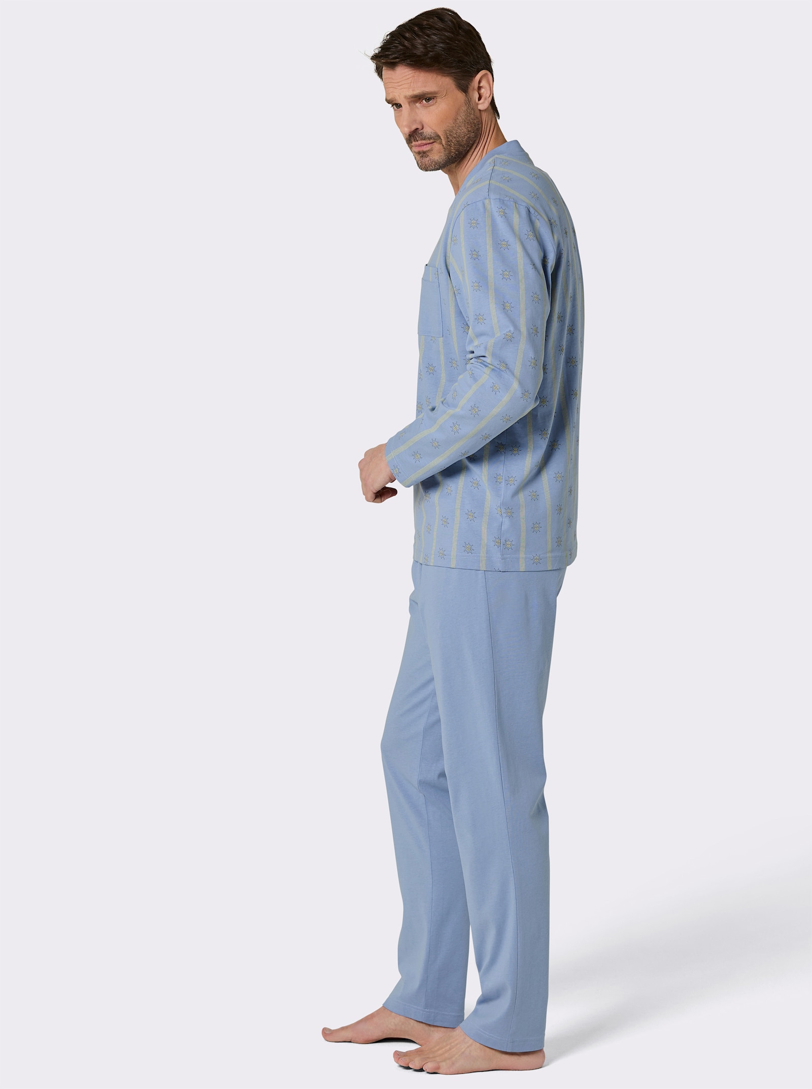 wäschepur men Schlafanzüge - bleu + salbei