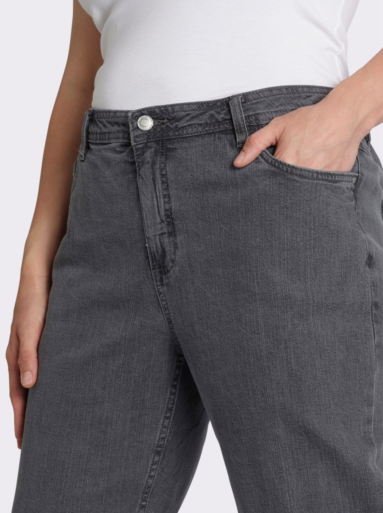 5-Pocket-Jeans mit lässig weiten Beinen - grey-denim