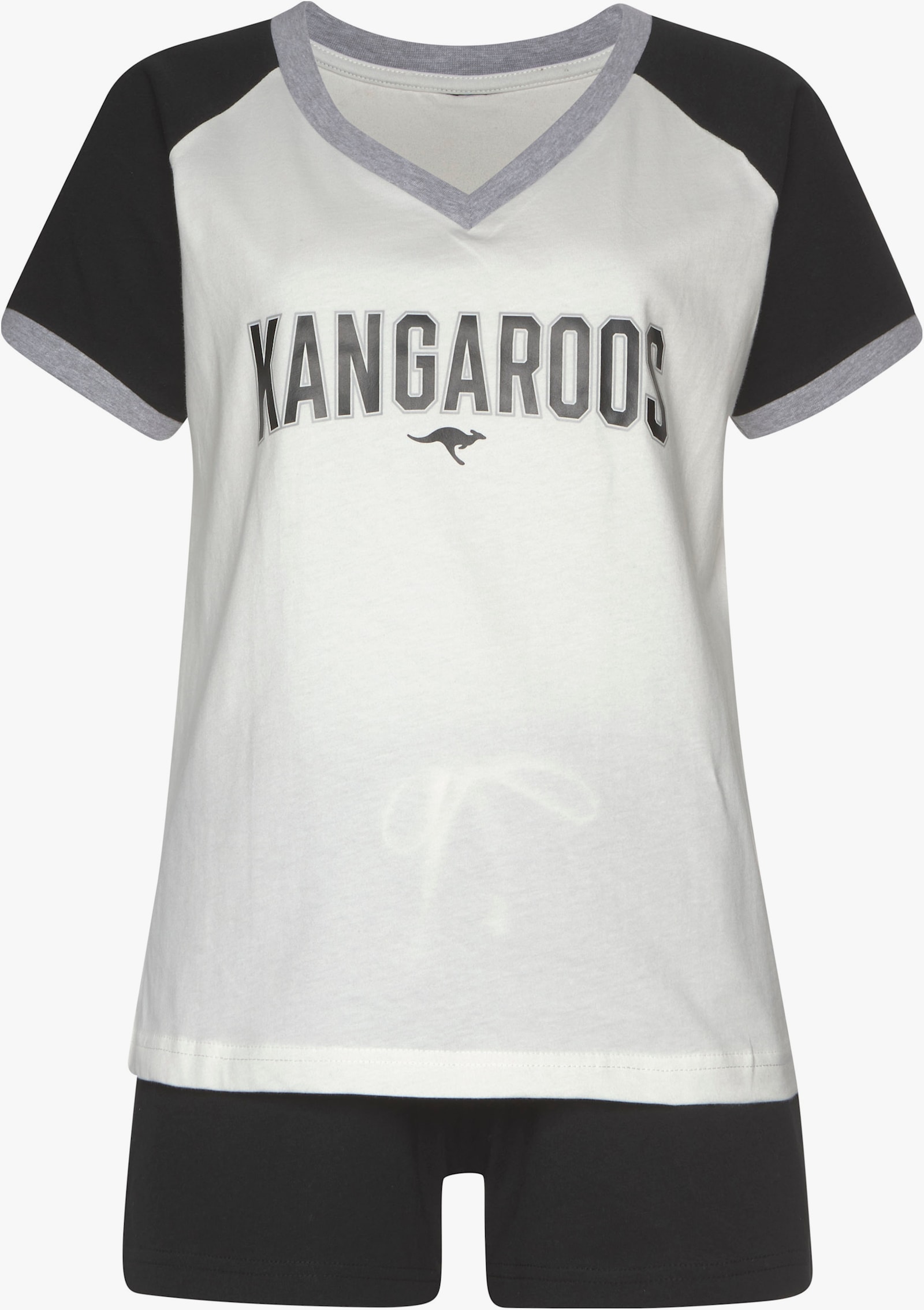KangaROOS Pyjama court - noir-blanc
