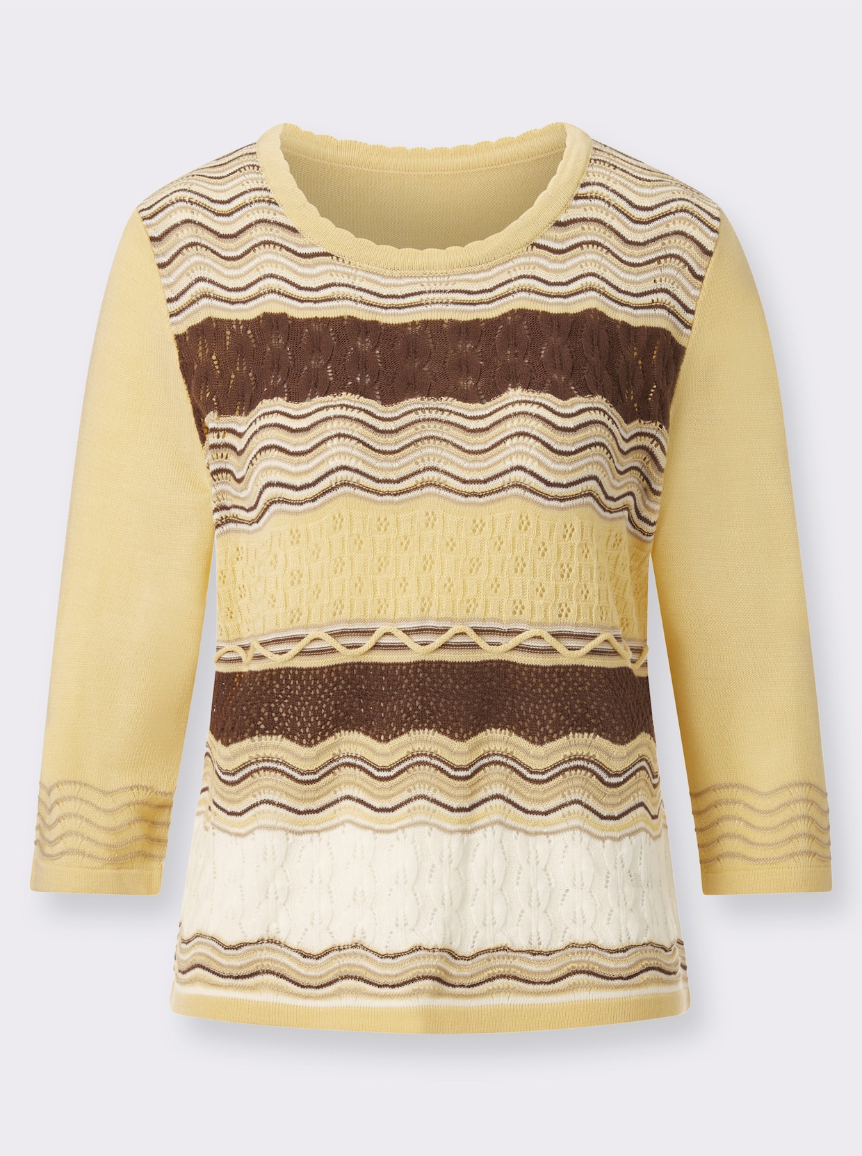 Pullover - vanille-chocalde patroon