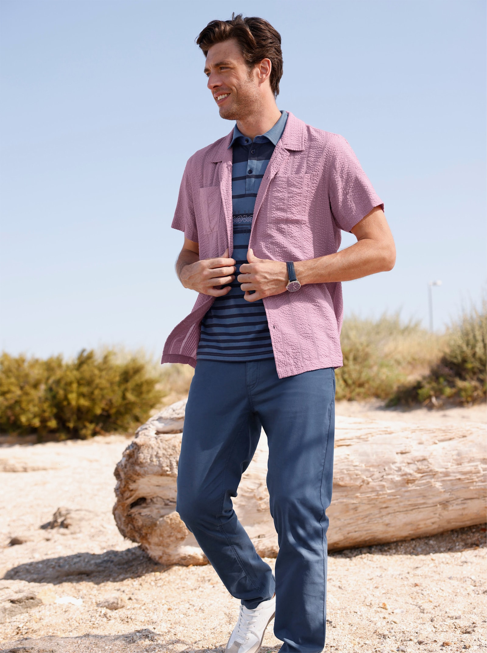 Hose in Cord-Qualität - jeansblau