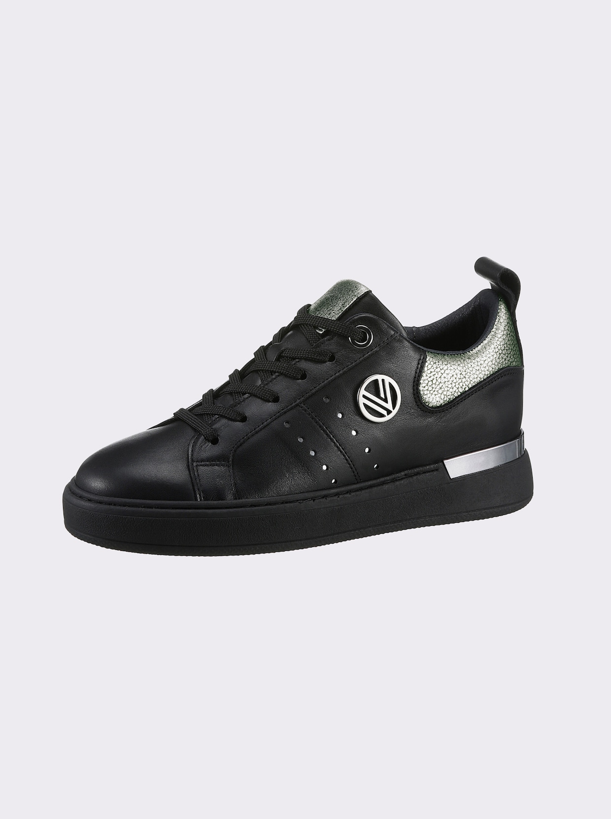 heine Sneaker - schwarz-silberfarben