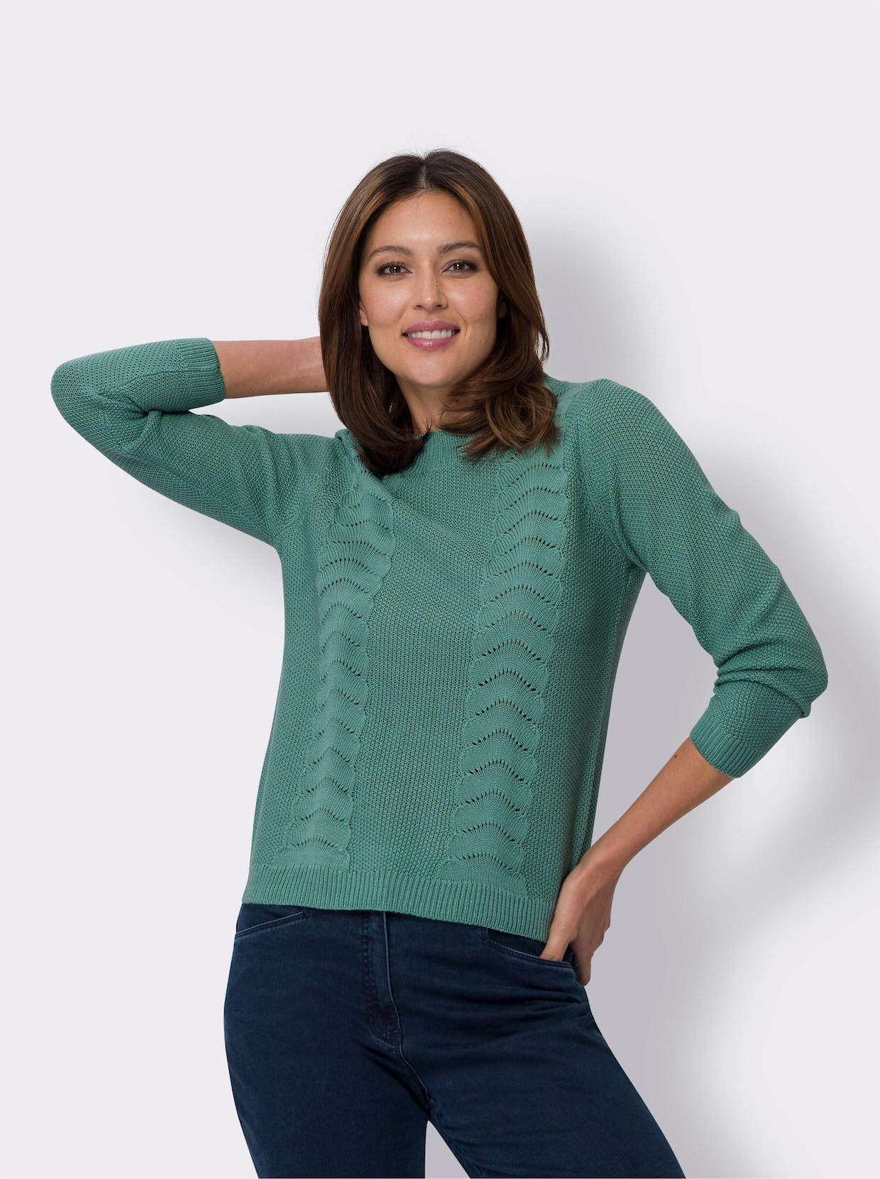 Pullover met lange mouwen - salie