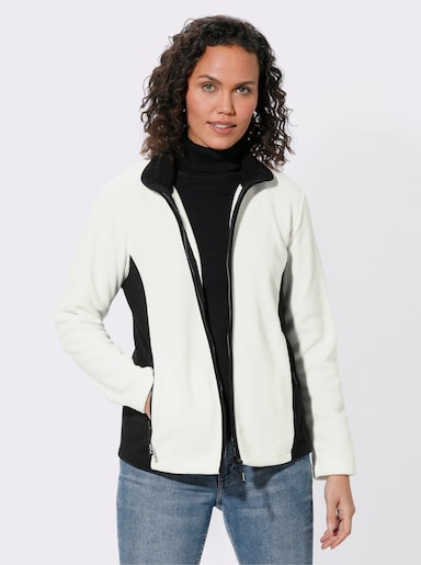 Fleece-Jacke - ecru