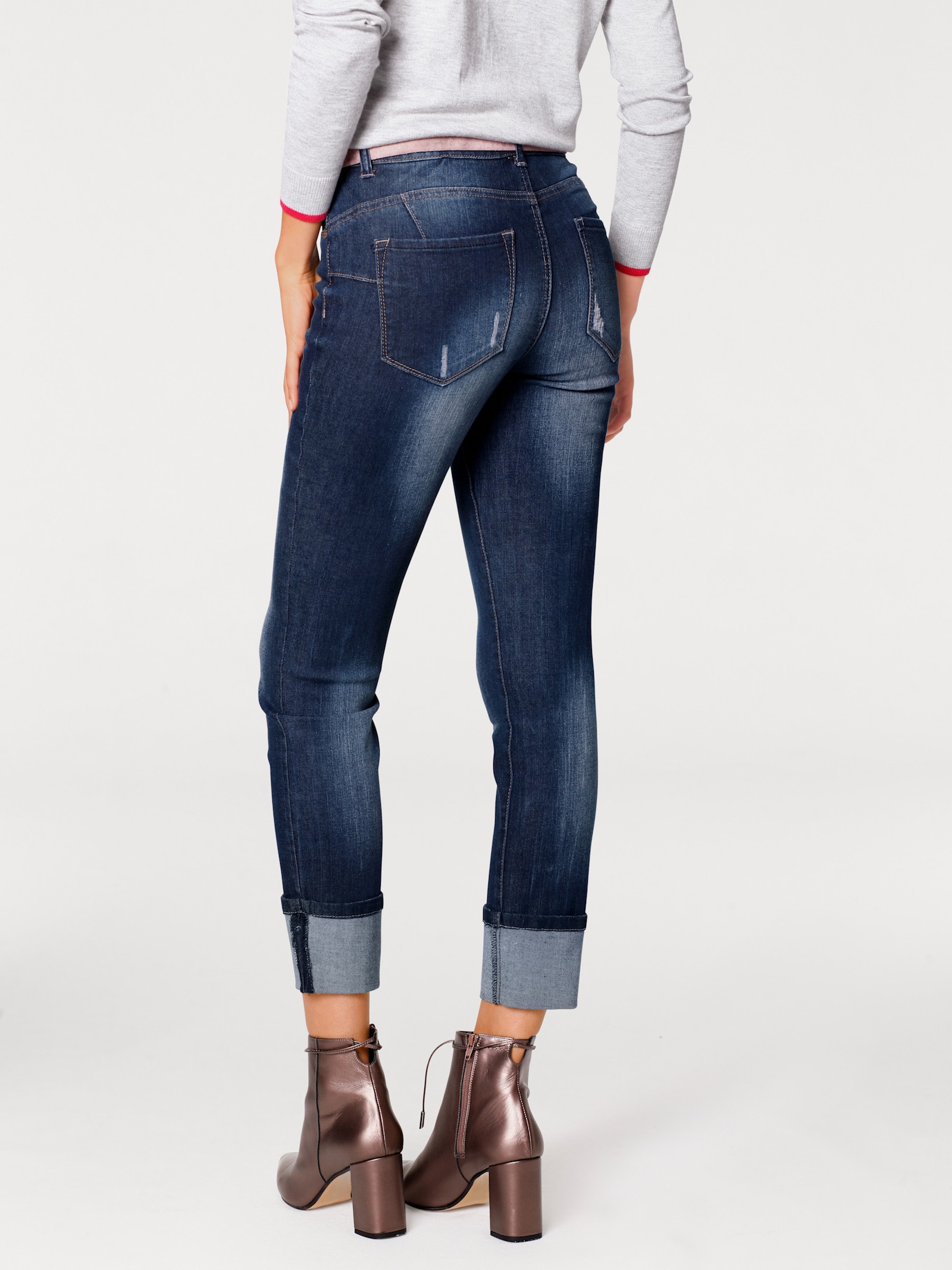 heine 7/8-Jeans in Bauch-weg-Form - dark denim