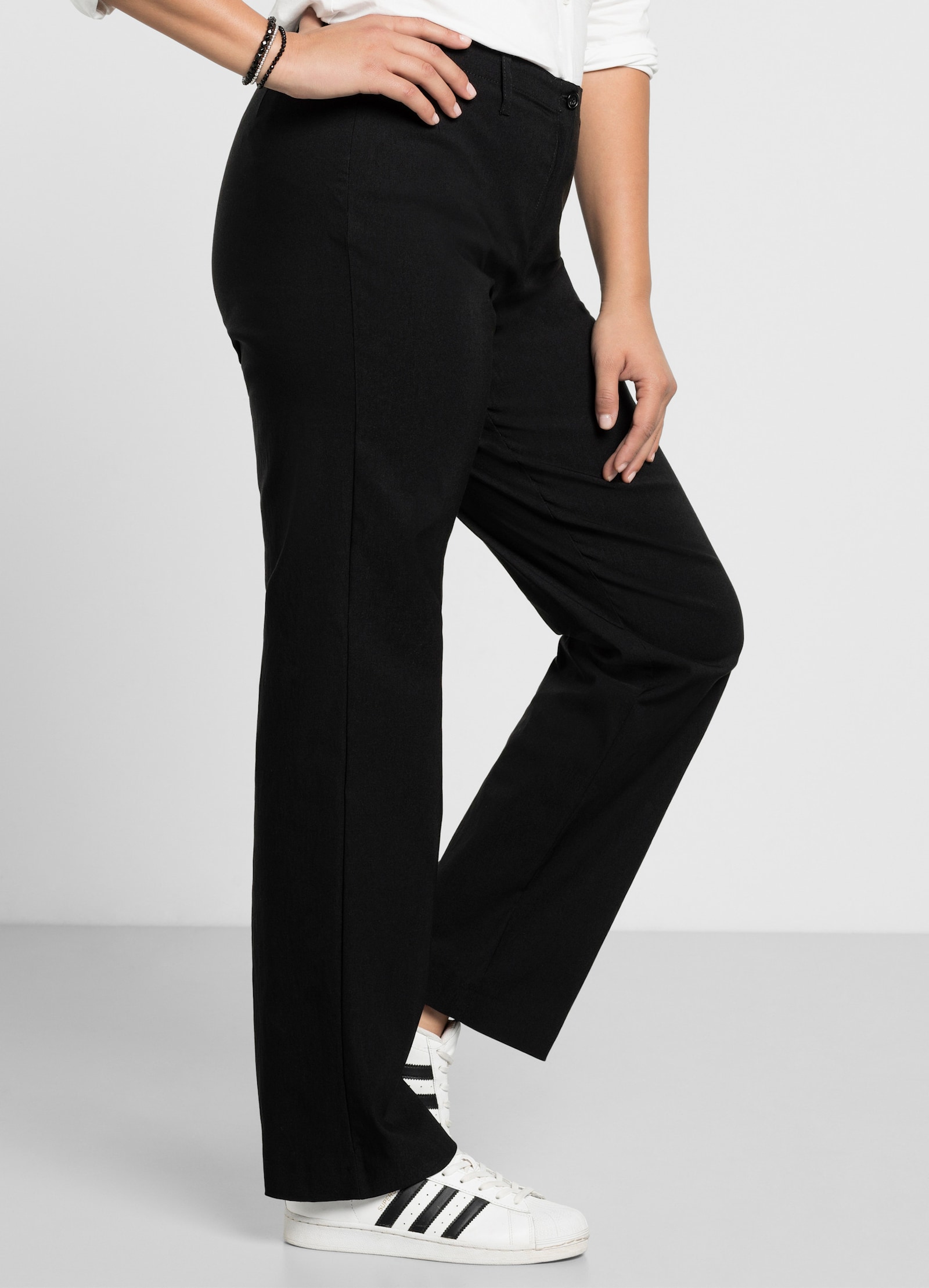 sheego Bengalinhose in gerader Form - schwarz