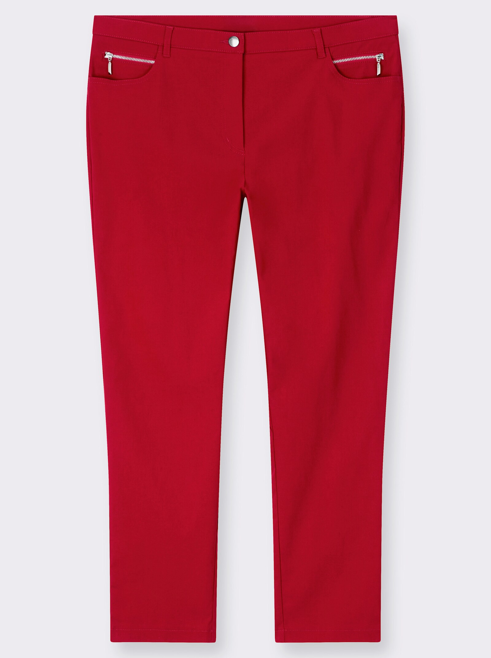 Stehmann Comfort line Stretch-Hose mit Zier-Taschen vorne - kirschrot