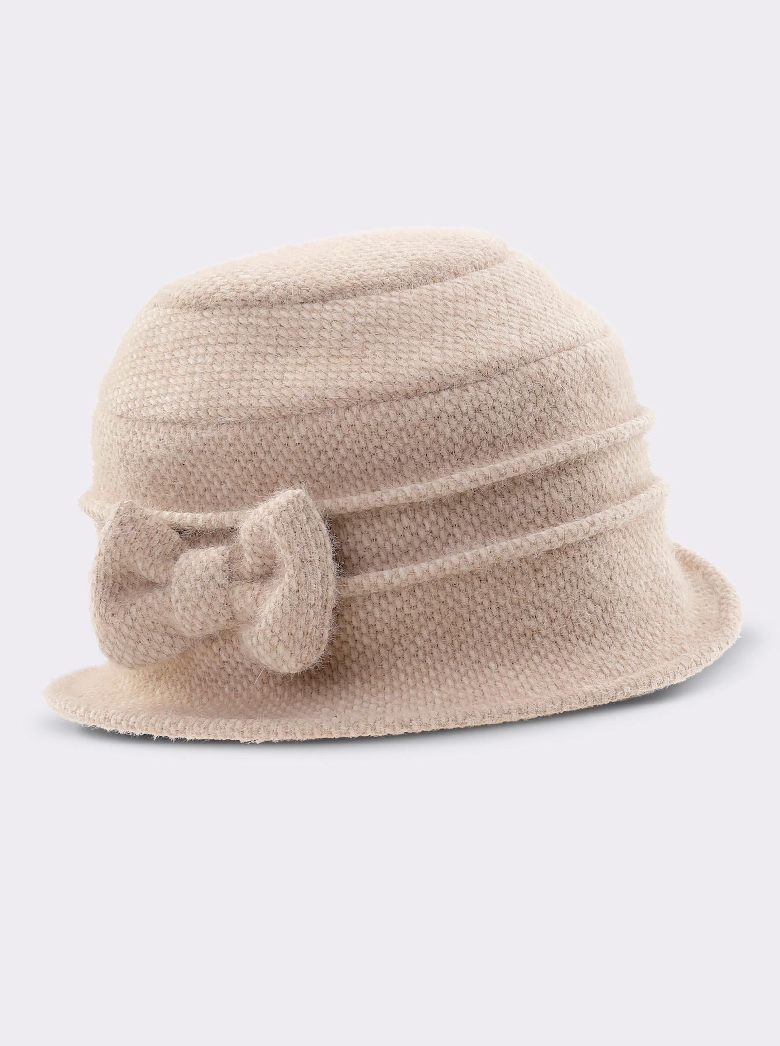 Ballonmütze mit wärmendem Futter - beige