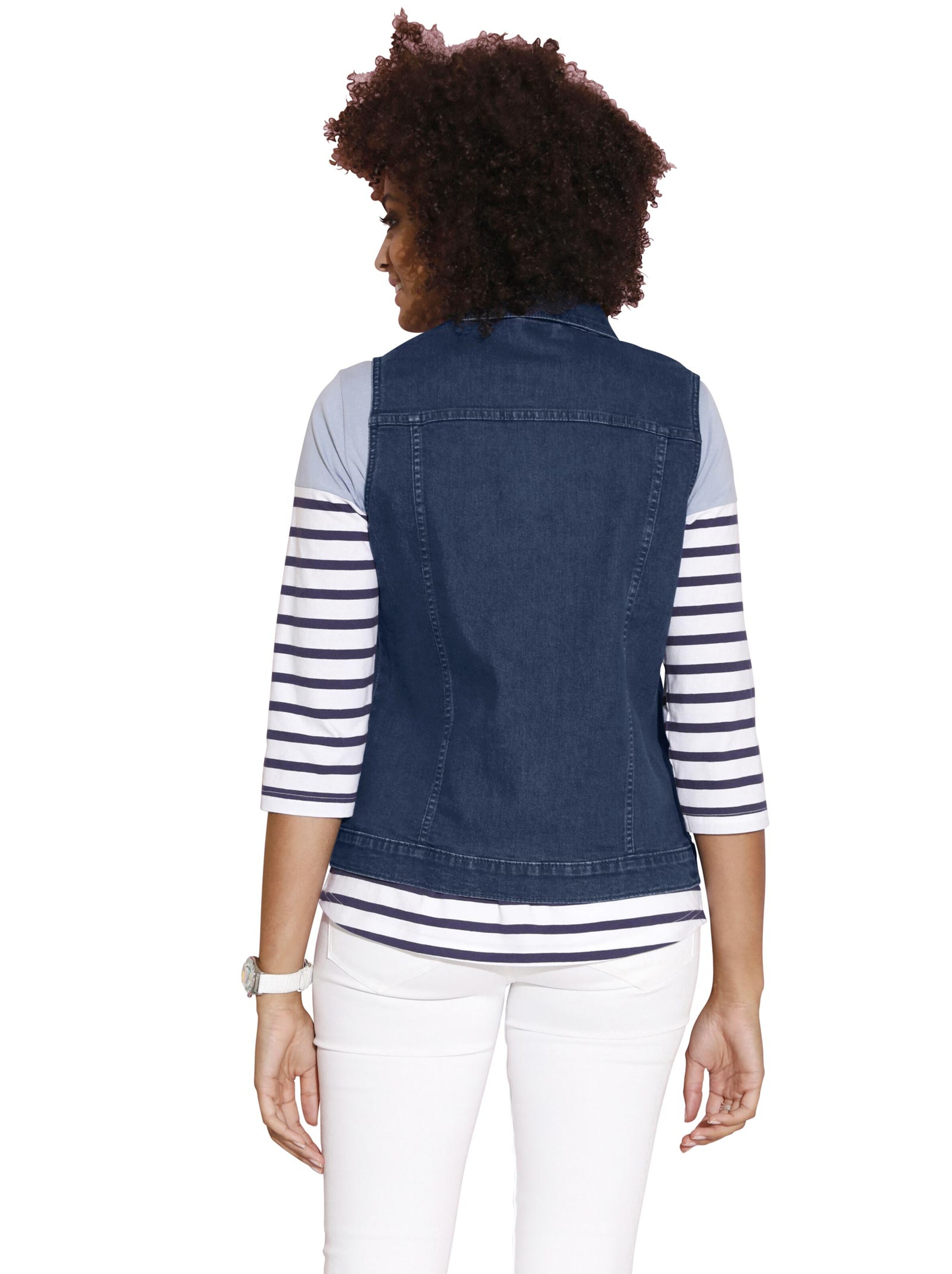 Jeans-Weste - blue-stone-washed