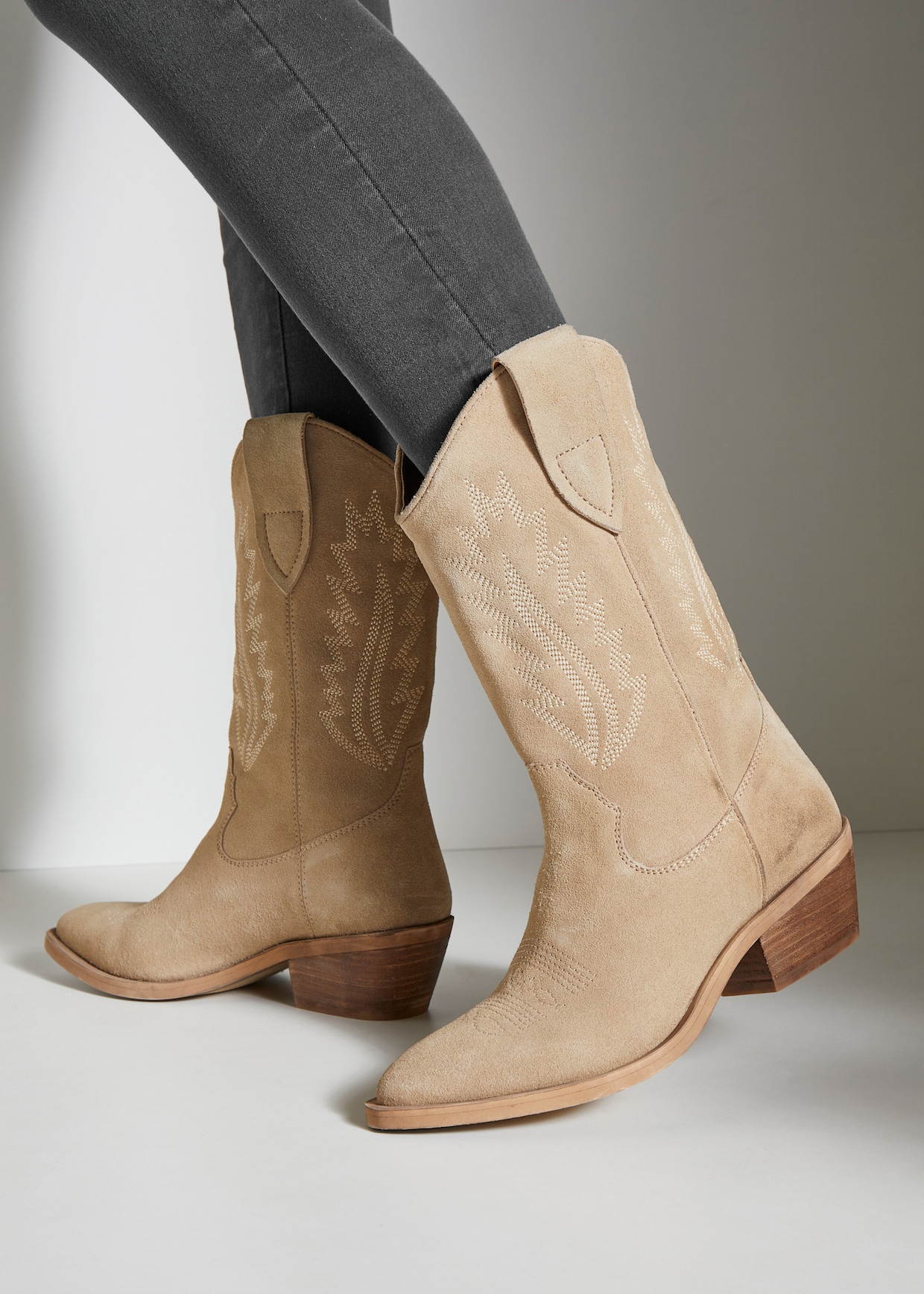 LASCANA Cowboy Boots - beige