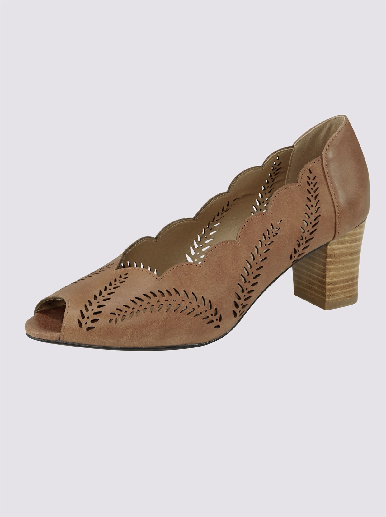 heine Peeptoe - cognac