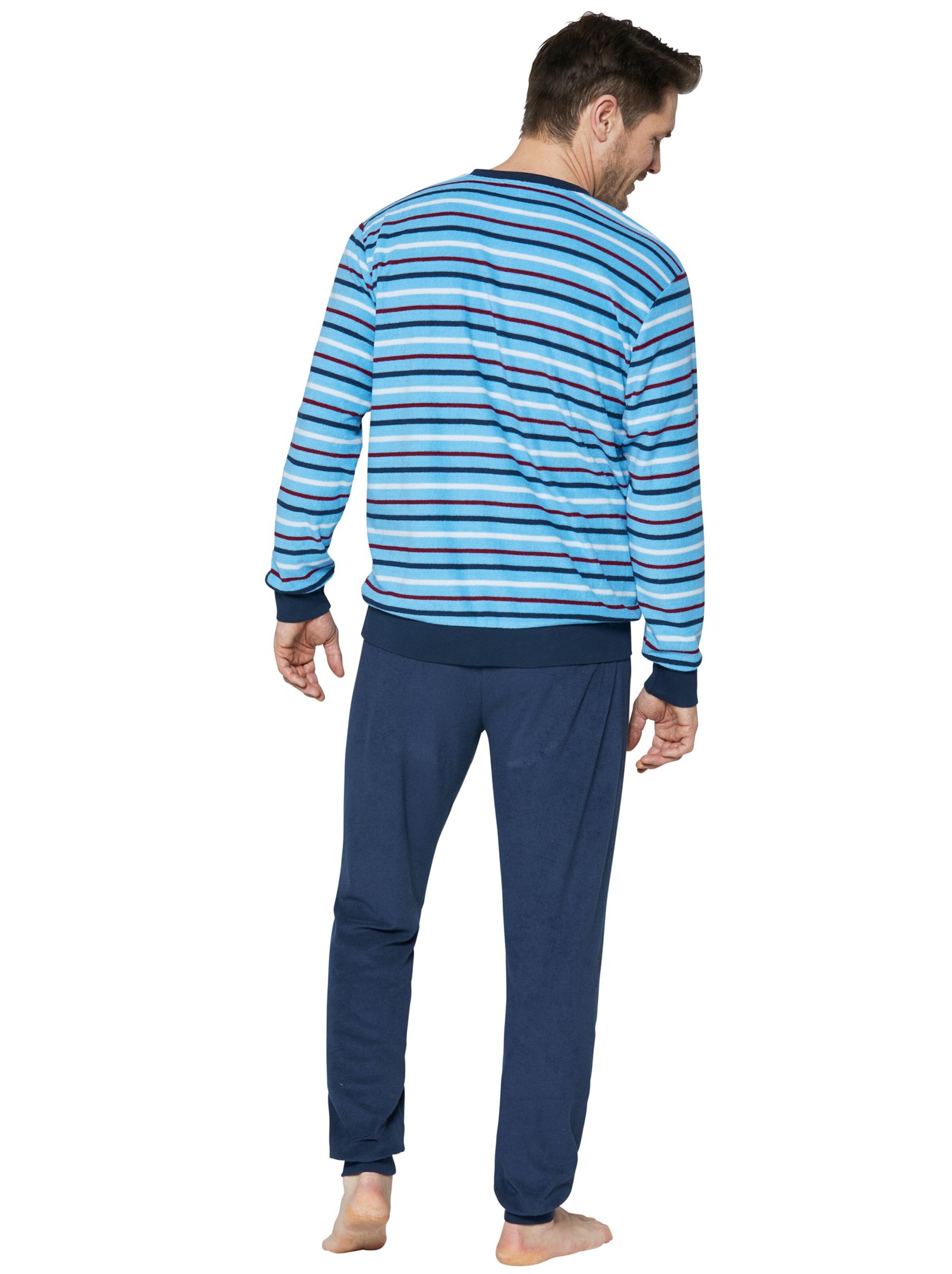 KINGsCLUB Schlafanzug - blau-gestreift