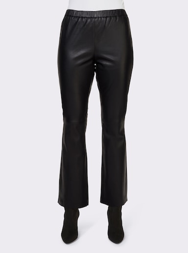 heine Pantalon en cuir - noir