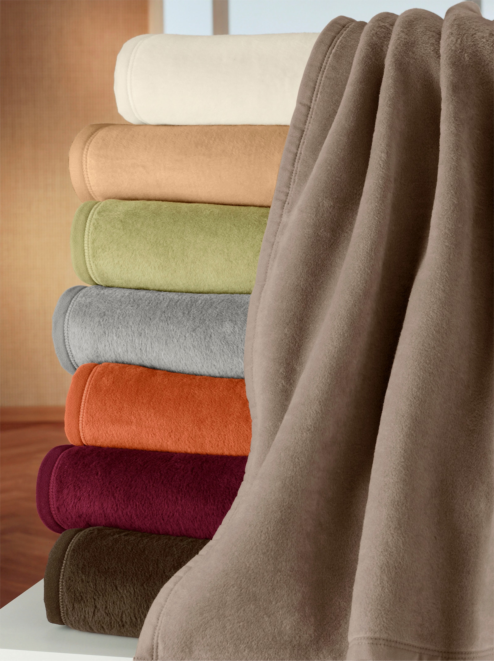 Biederlack Wohndecke - bordeaux