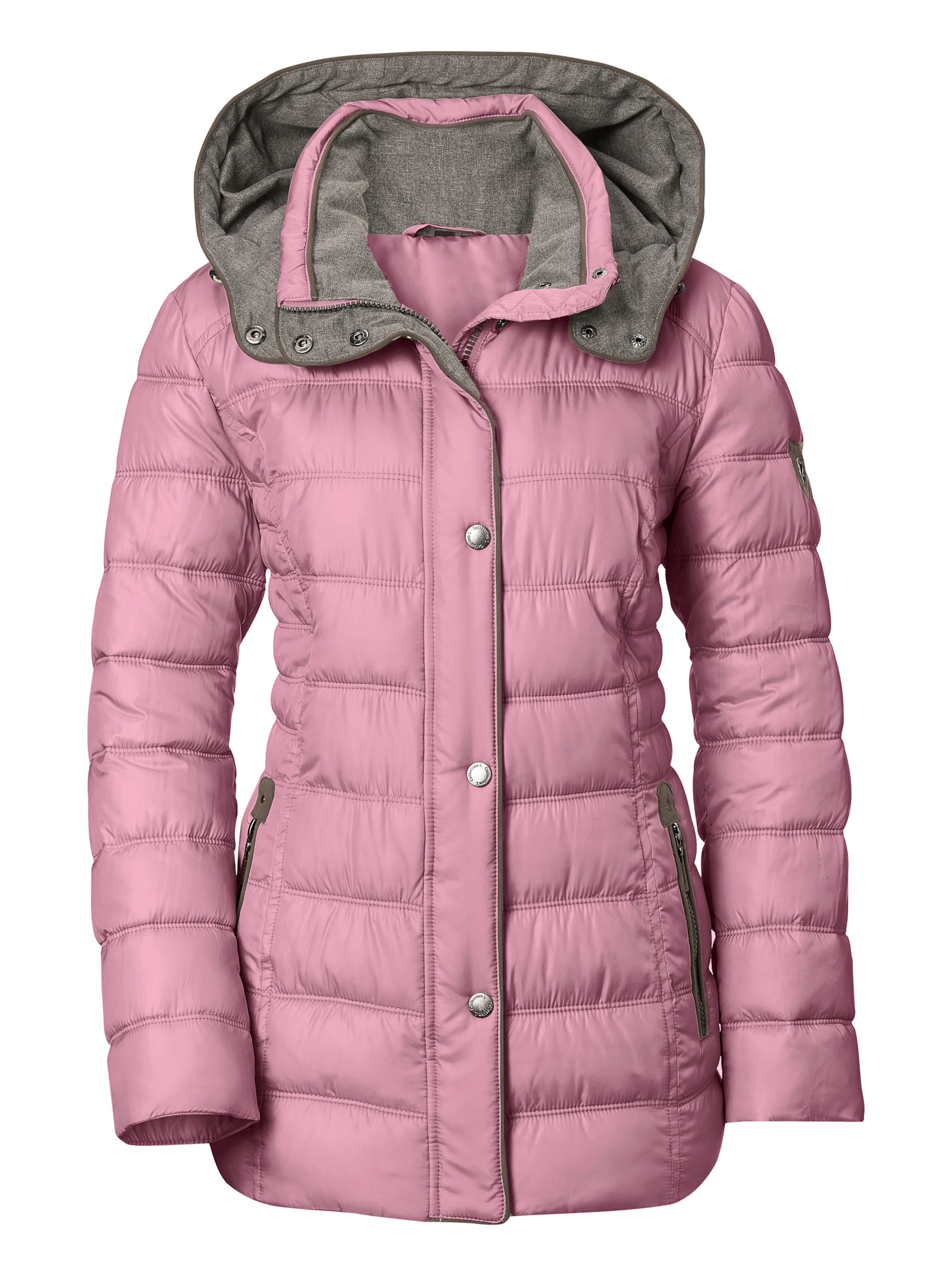 Casual Looks Damen Porpora Steppjacke Gr. 50, Lila (Mauve), 100% Polyester, Gemustert, Mehrfarbig, Unifarben, Figurumspielend, Jacken Steppjacke, Topseller - Bild 4