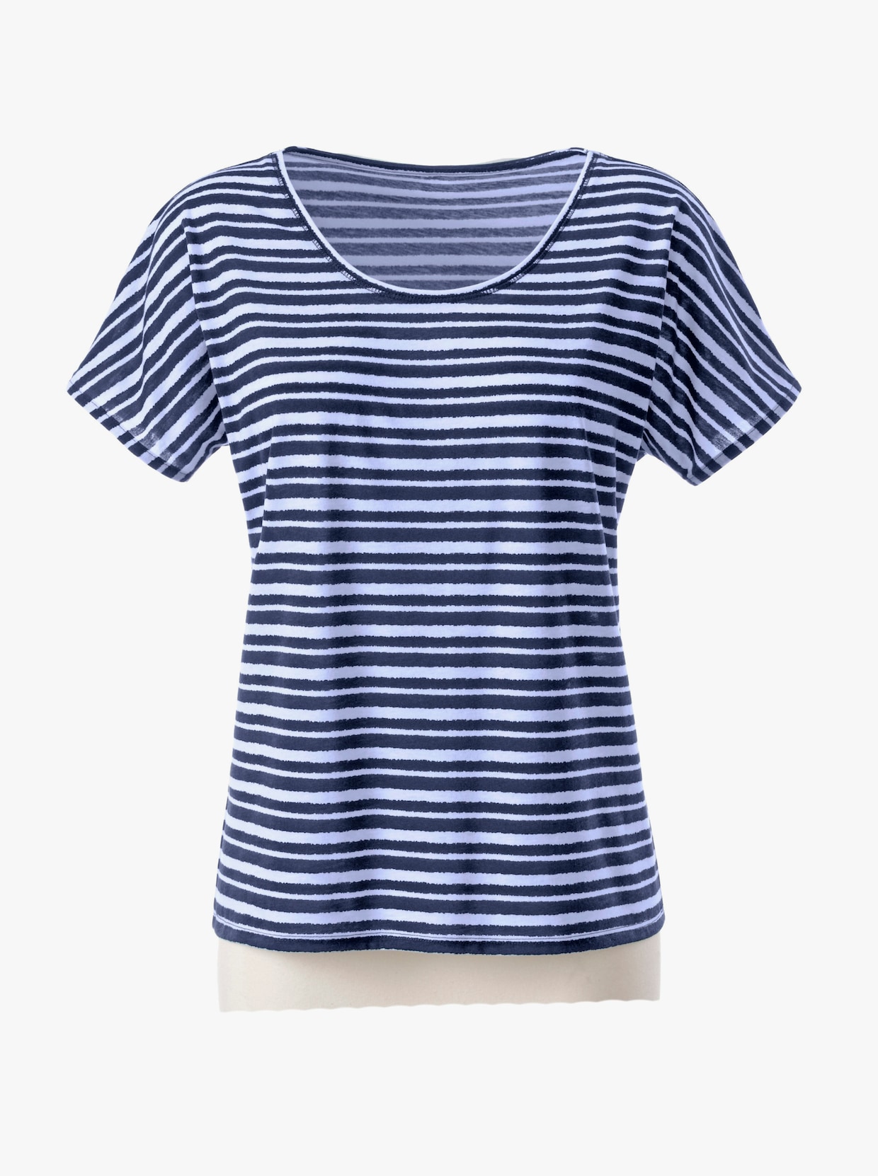 T-Shirt - marine-gestreift