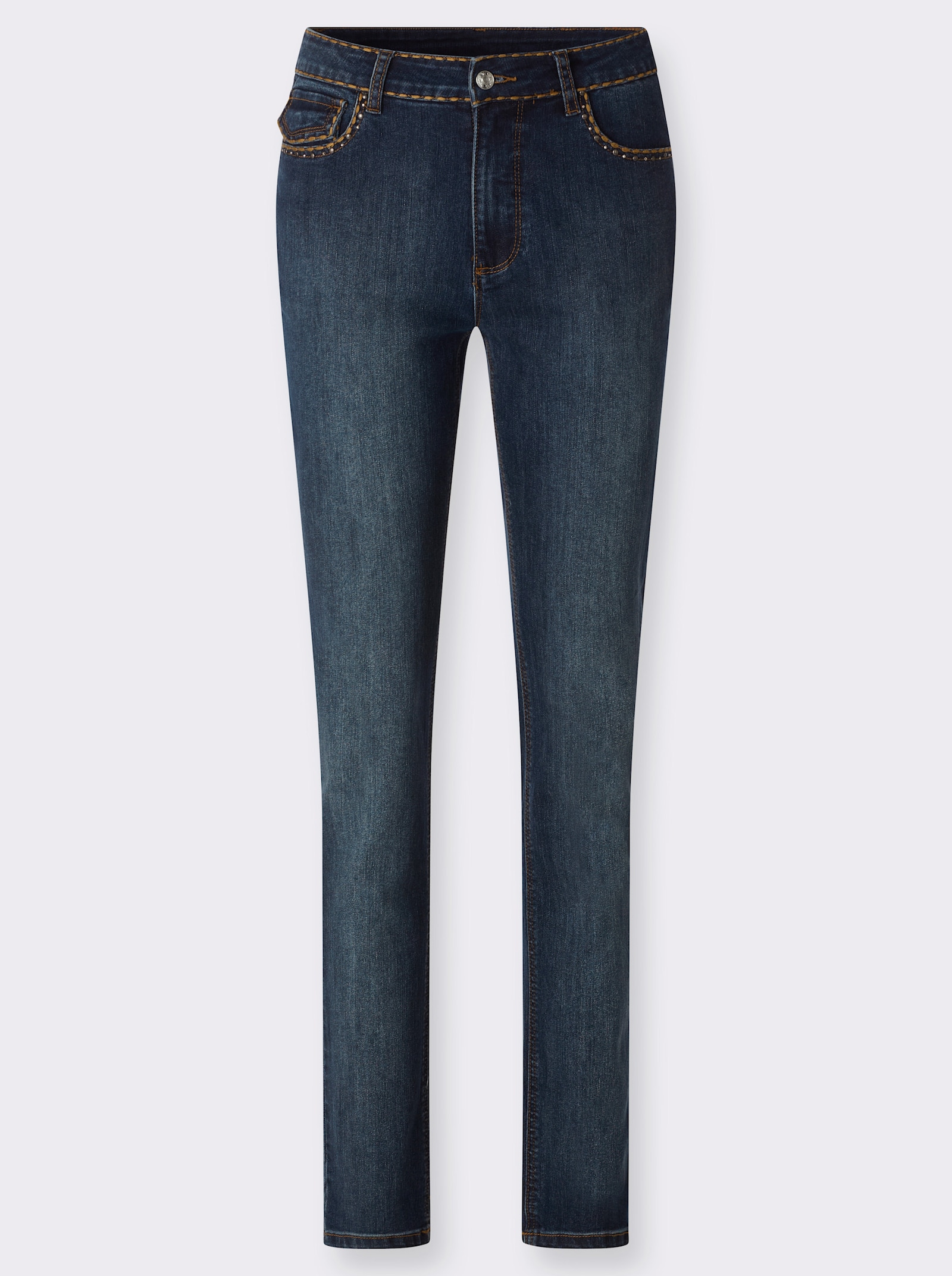 heine Jeans mit Kontrastnähten - dark blue