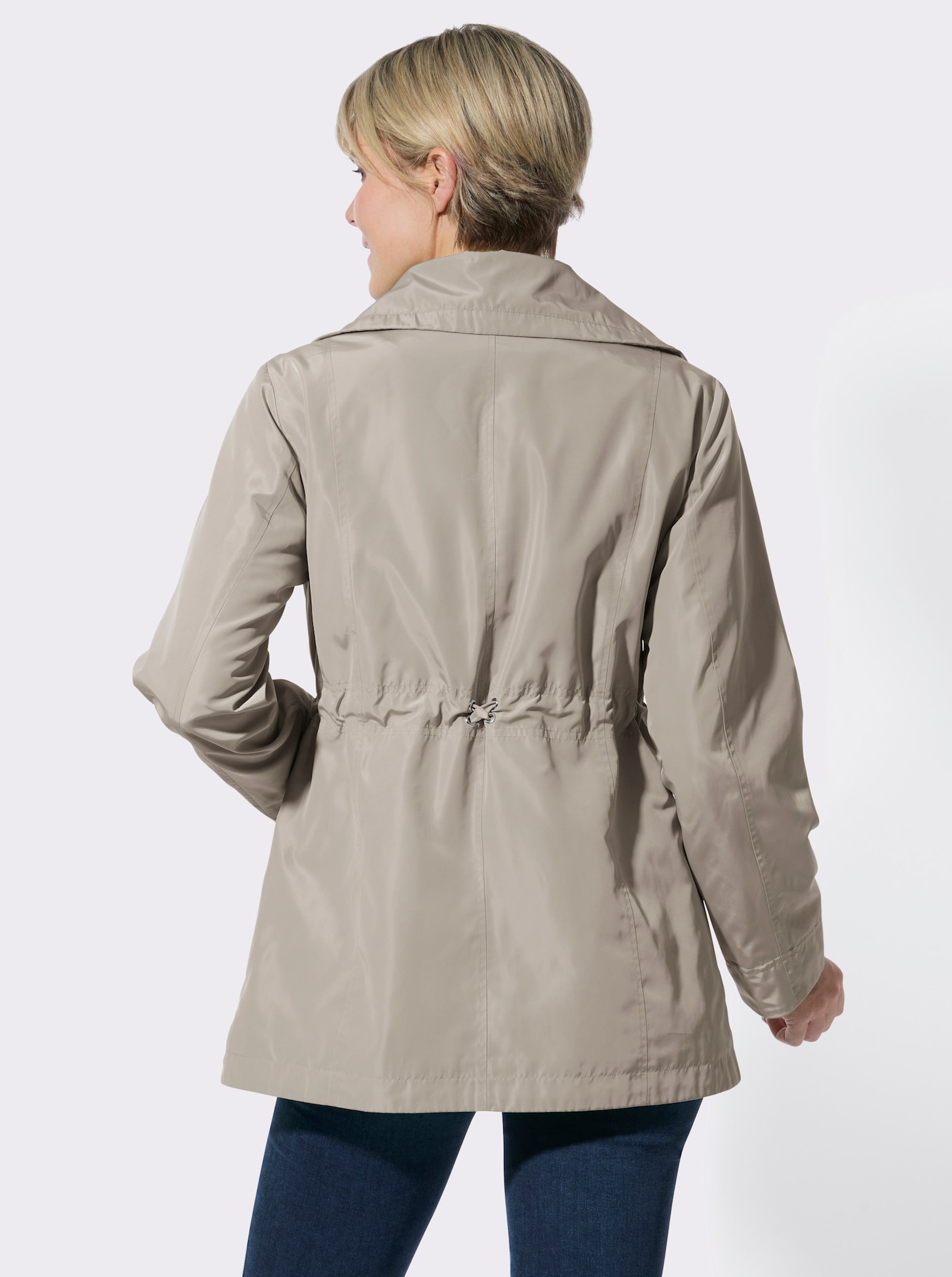 Übergangsjacke mit Umlegekragen - sesam