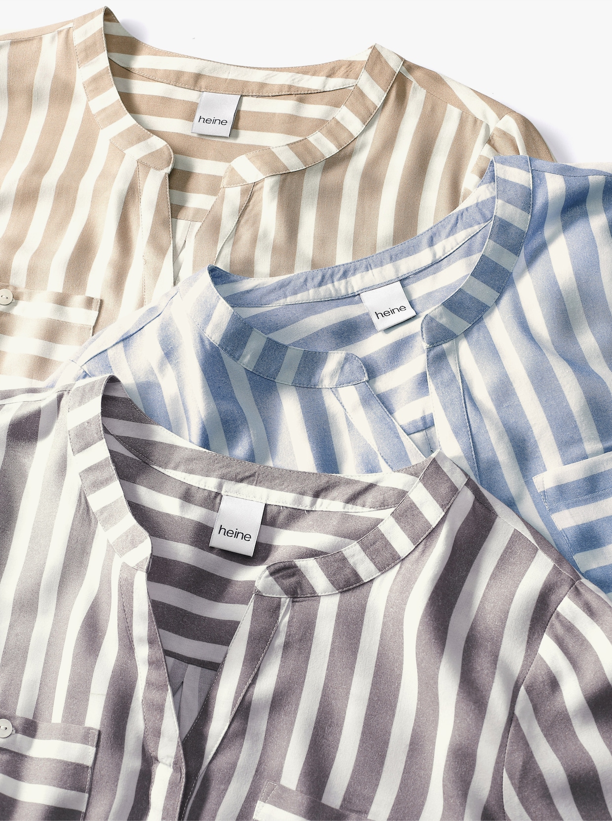 heine Gestreepte blouse - grijs/ecru gestreept