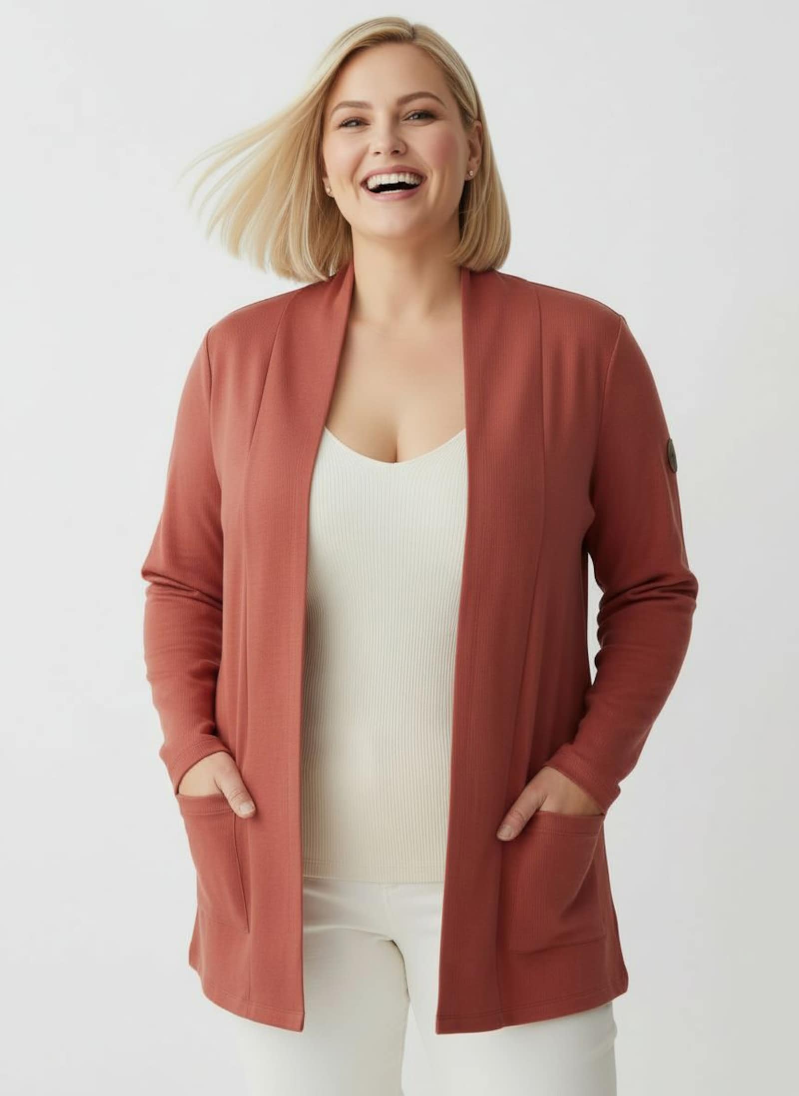 Shirtjacke mit Schalkragen - terra