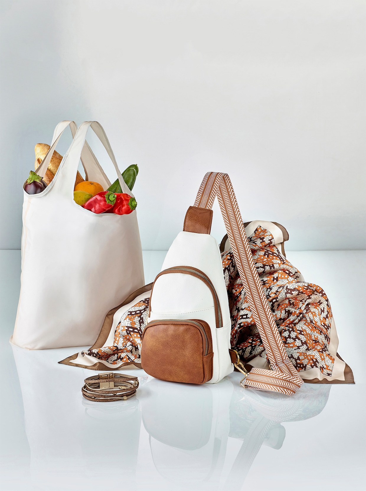 4tlg. Accessoires-Set - beige